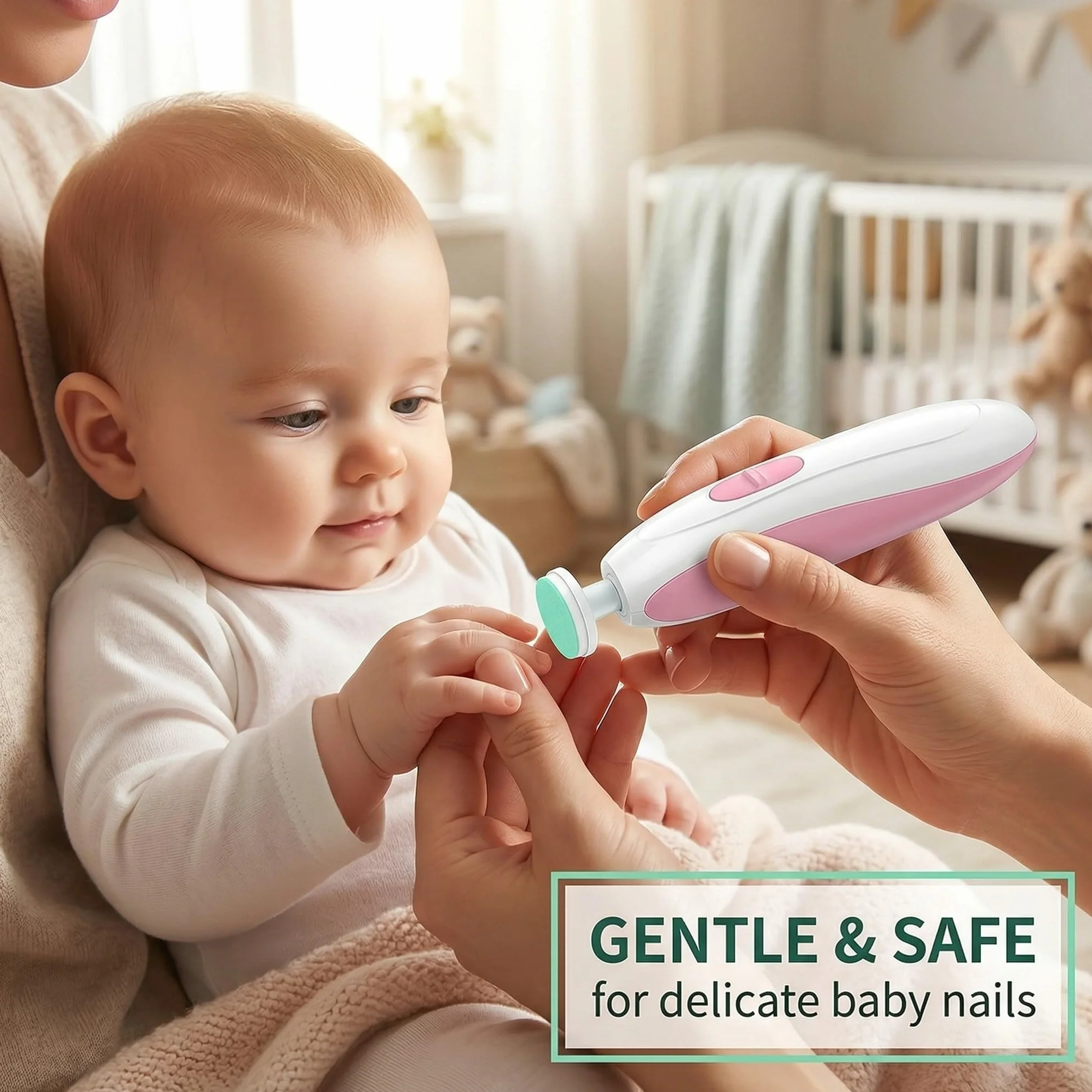 12 Pezzi Ricambi Lima Unghie Neonato - Accessori per Lima Elettrica Sicura e Delicata per la Cura delle Unghie del Bambino dai 12 Mesi