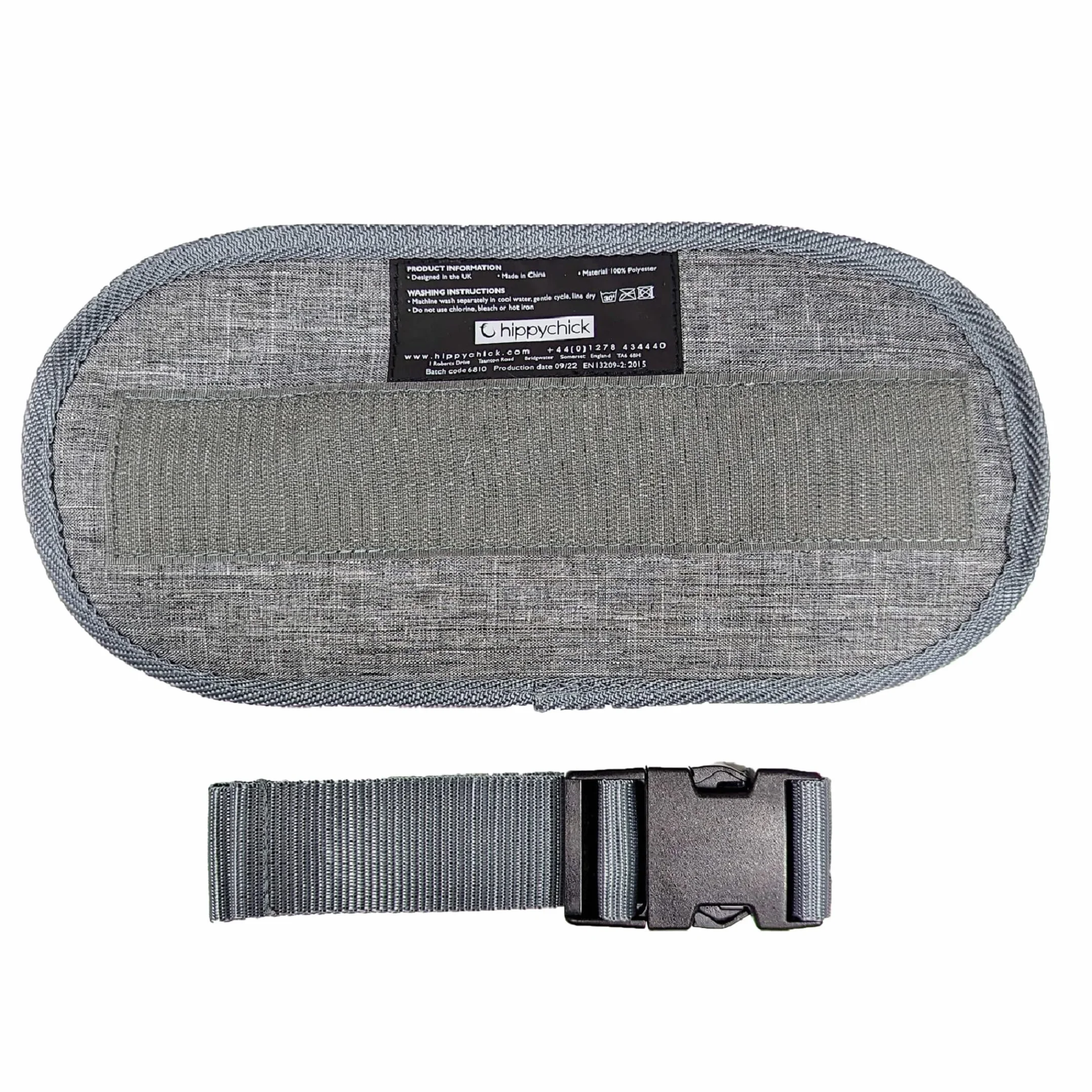 Hippychick Cintura di estensione per marsupio per hipseat | Fornisce una portata extra di 15 cm per un maggiore comfort (grigio scuro)