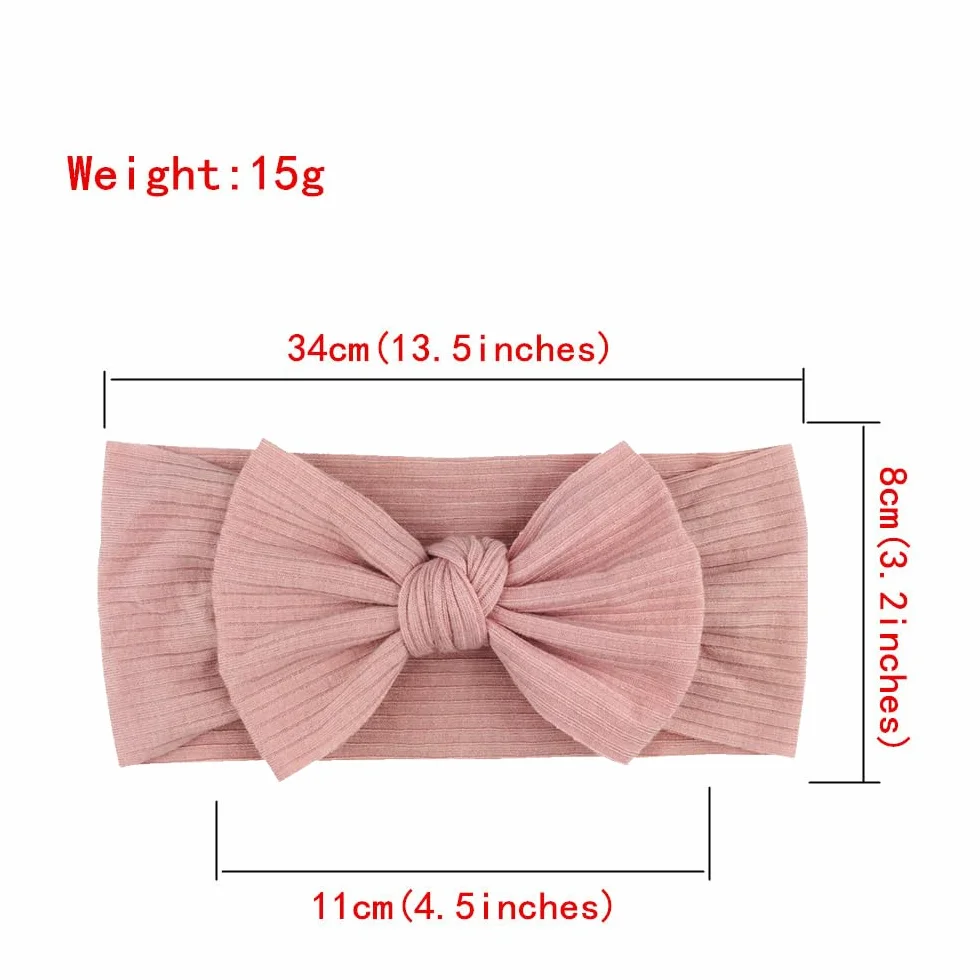 2 Pezzi Fascia Elastica, Accessori Neonata, Fascette Per Capelli Per Fiocchi, Regalo Per Bambini Per Foto,Bianco Baby Girl Fasce in nylon Bowknot Fasce elastiche