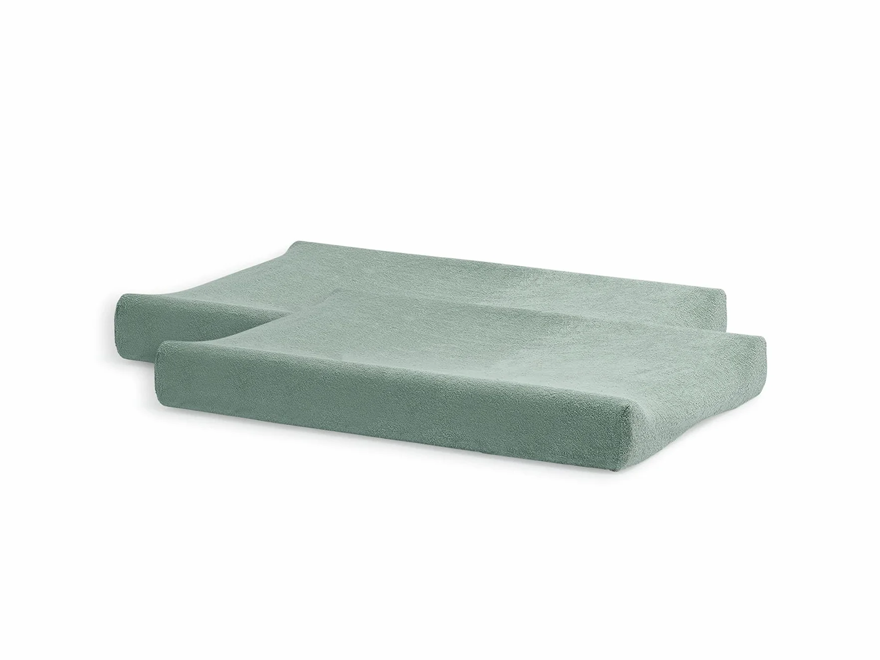 Jollein 2550-503-00095 - Fodera per fasciatoio, in spugna, 50 x 70 cm, colore: verde cenere (confezione da 2)