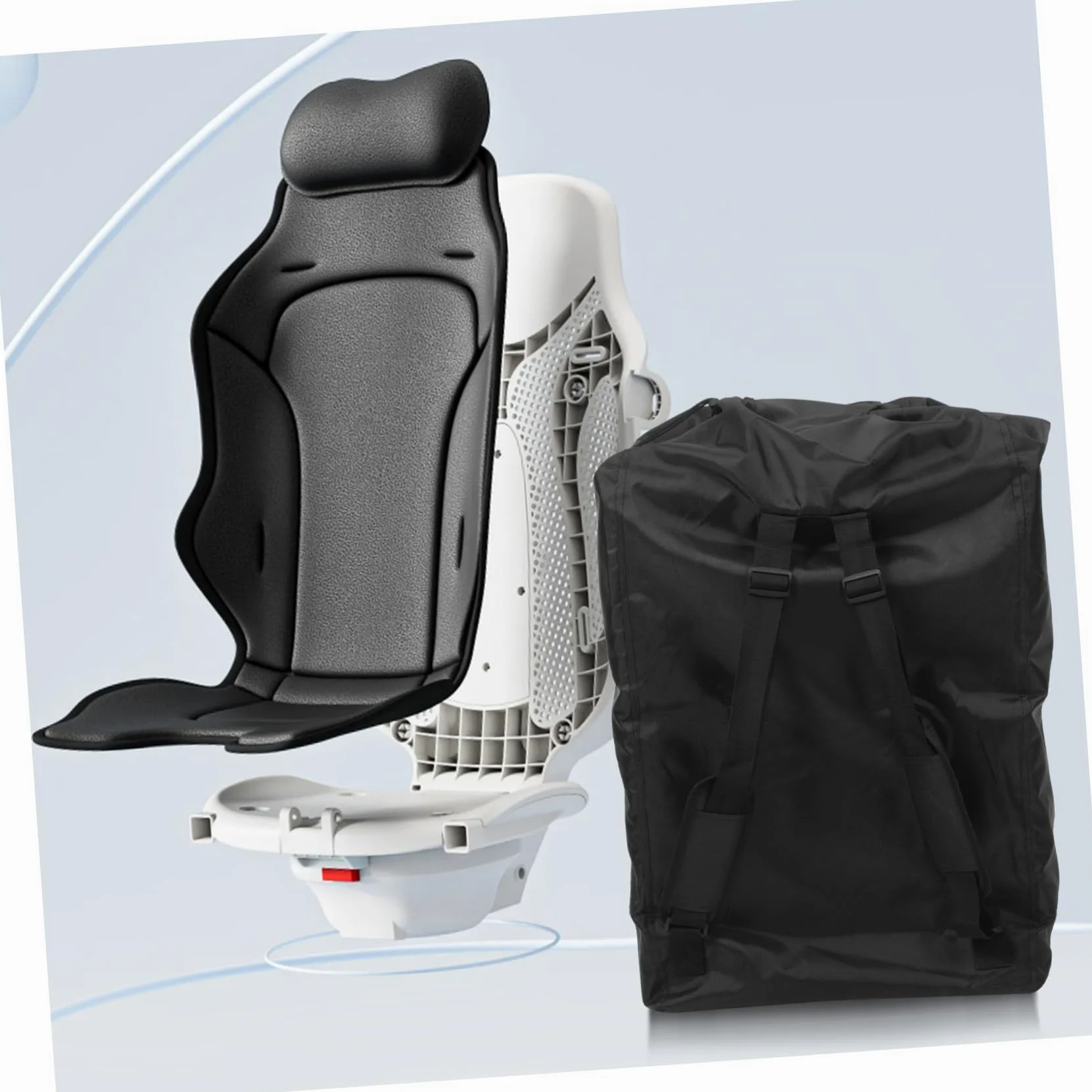 UPKOCH Borsa Portaoggetti per Passeggino Organizer da Viaggio Tasche Multiple Spallacci Regolabili e Tasca Laterale per Borraccia o Ombrello