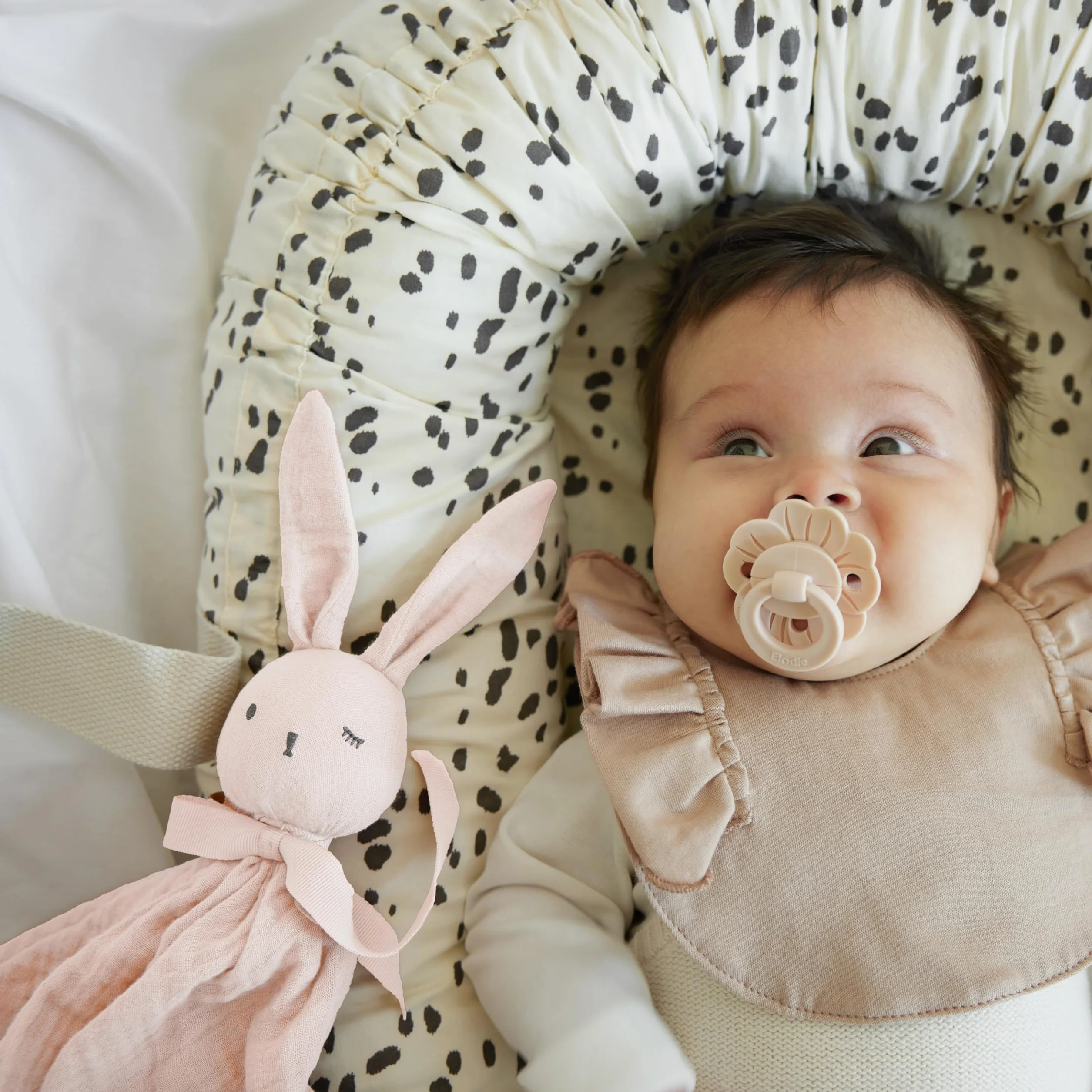 Elodie Details Copertina Doudou Neonato Blinkie – Mussola Cotone Organico Extra Morbido, Certificata Oeko-Tex – Coperta Coccole per Neonati – Regalo Nascita Bambino e Bambina – 0+ Mesi - Mae Pink