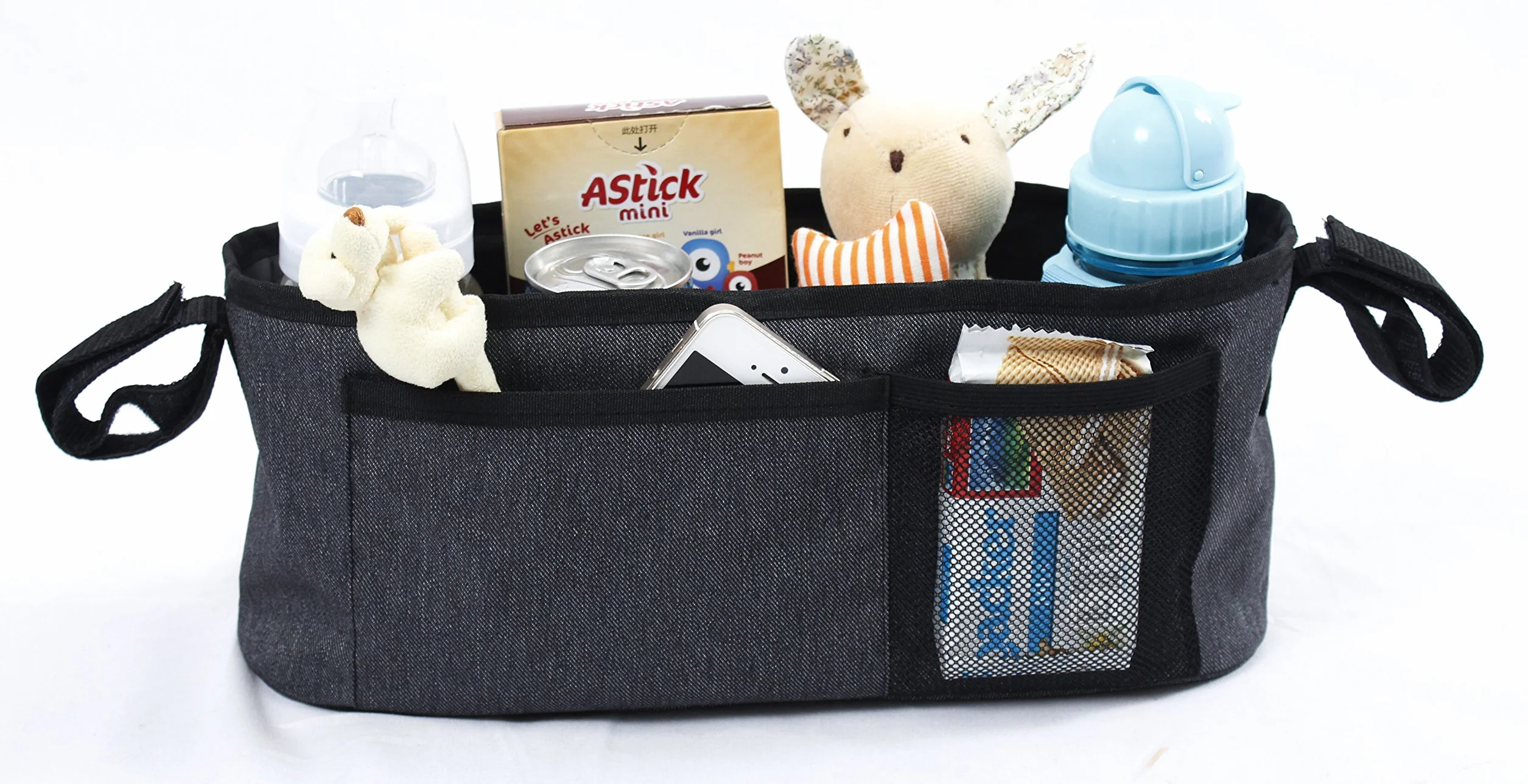 AltaBeBe Al1004 Borsa con Tasche per Passeggino, Nero