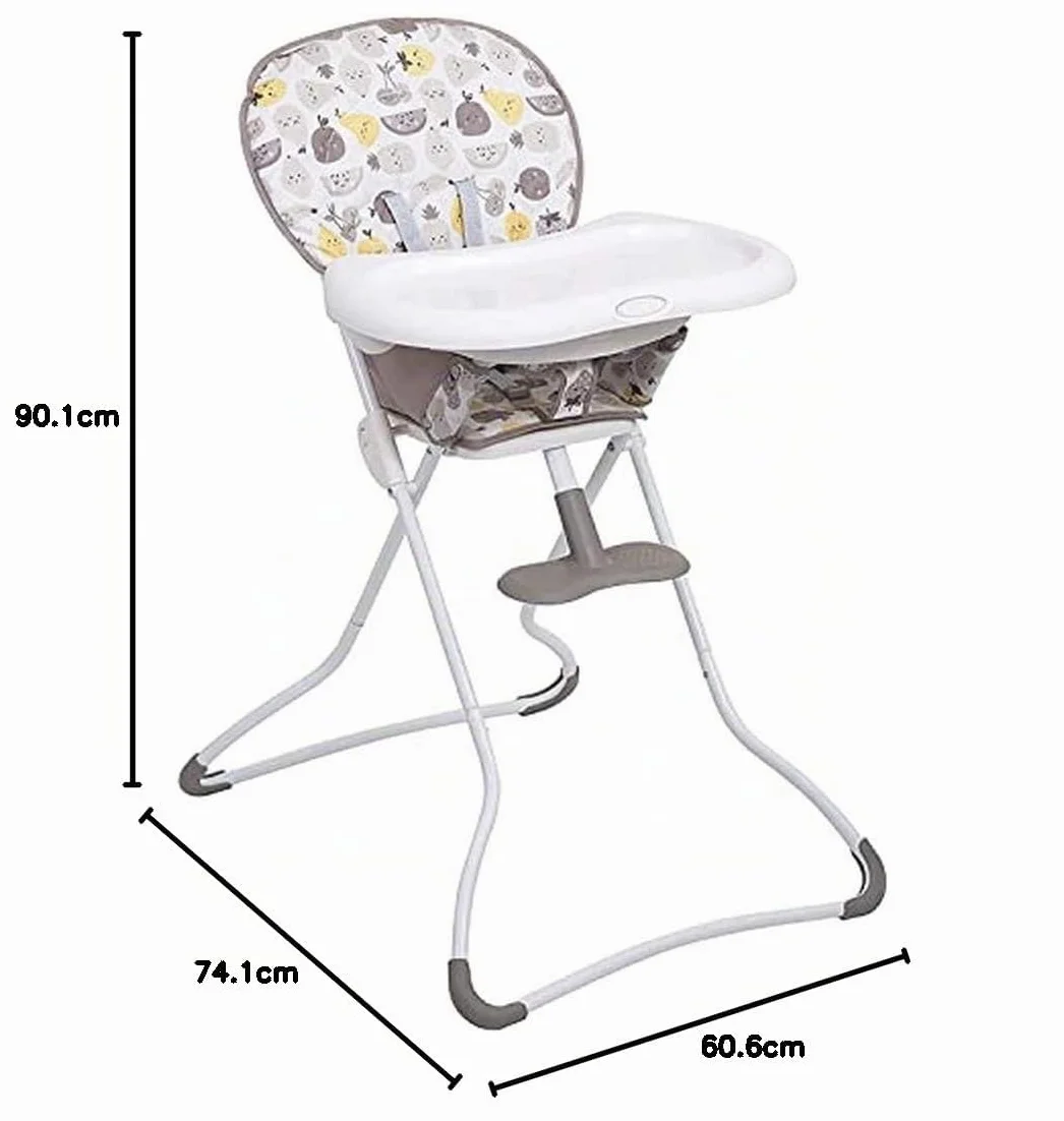 Graco - Snack N' Stow Seggiolone pappa - leggero, pieghevole e compatto, da circa 6 mesi a 3 anni (max. 15 kg), fantasia Fruitella