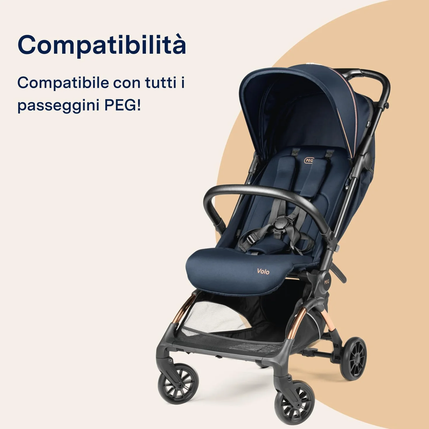 PEG Mosquito Netting Stroller - Zanzariera per Passeggino con Protezione Solare - Compatibile con i Passeggini Peg