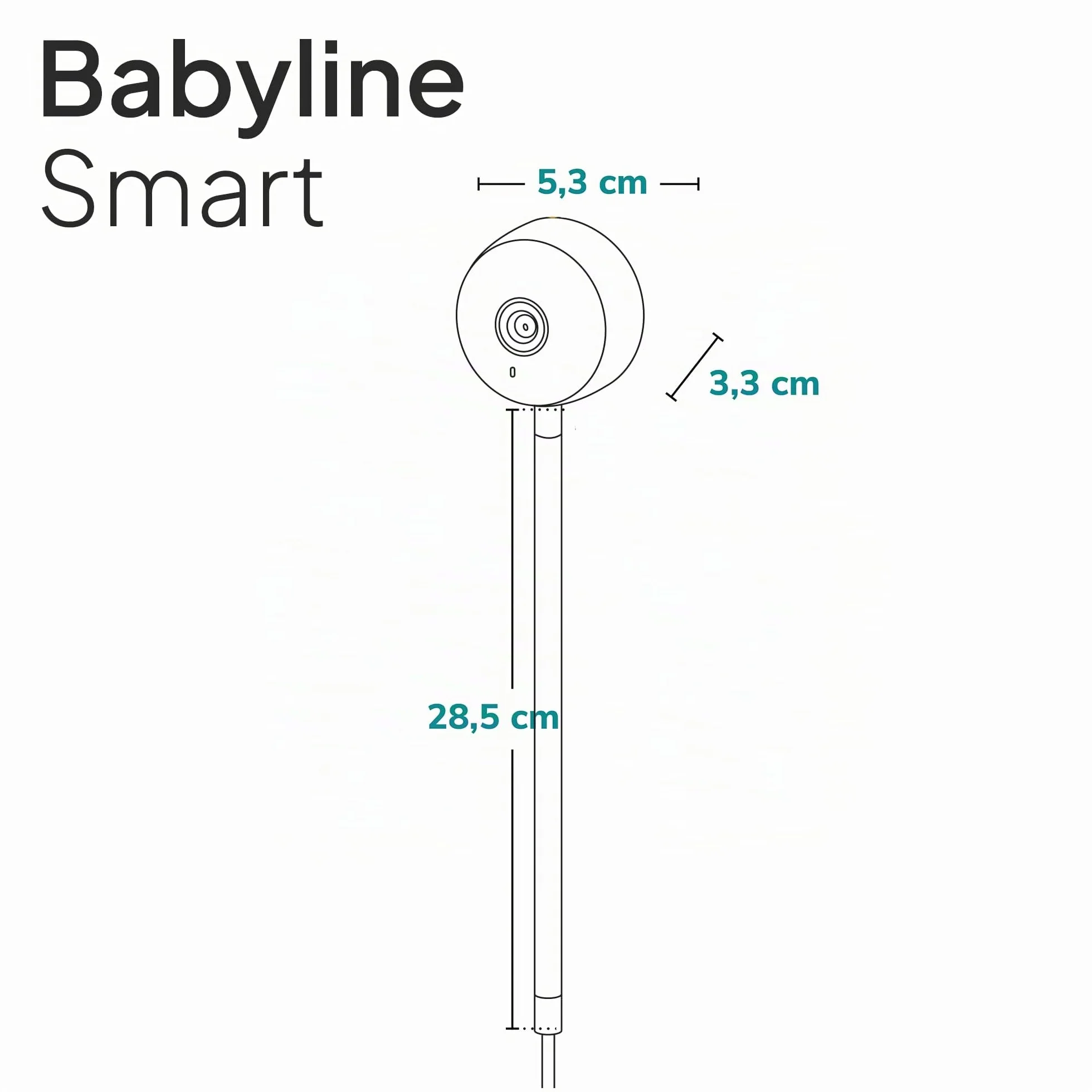 Lionelo Care Babyline Smart Smart, Baby Monitor, Baby Camera Wi-Fi, Applicazione mobile, Rilevazione di movimento e rumore, Visibilità al buio
