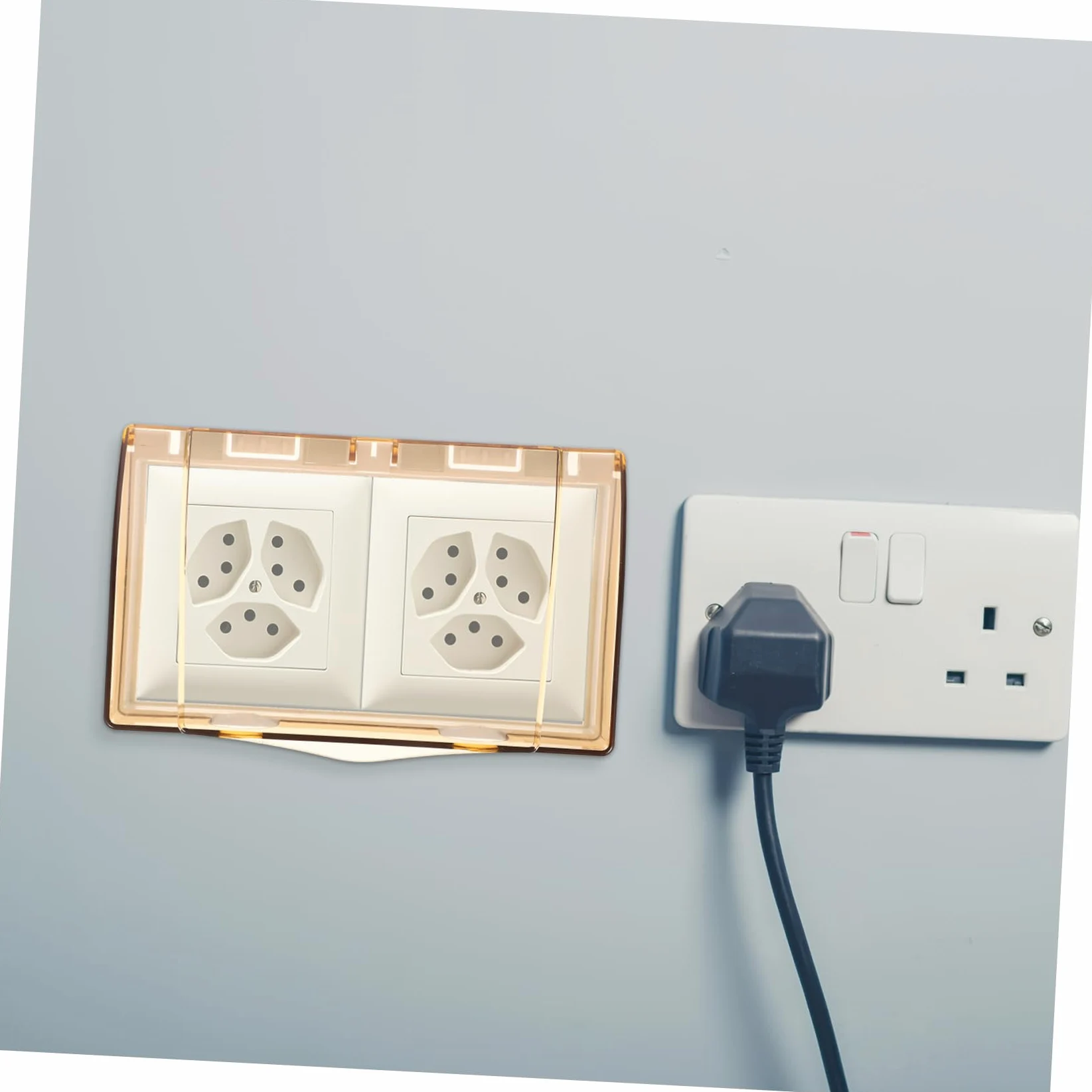 SOLUSTRE 4pezzi Coperchio Per Prese Elettriche Protezione Affidabile Per Esterni e Interni Facile Da Installare Adatto Per Cucina e Bagno