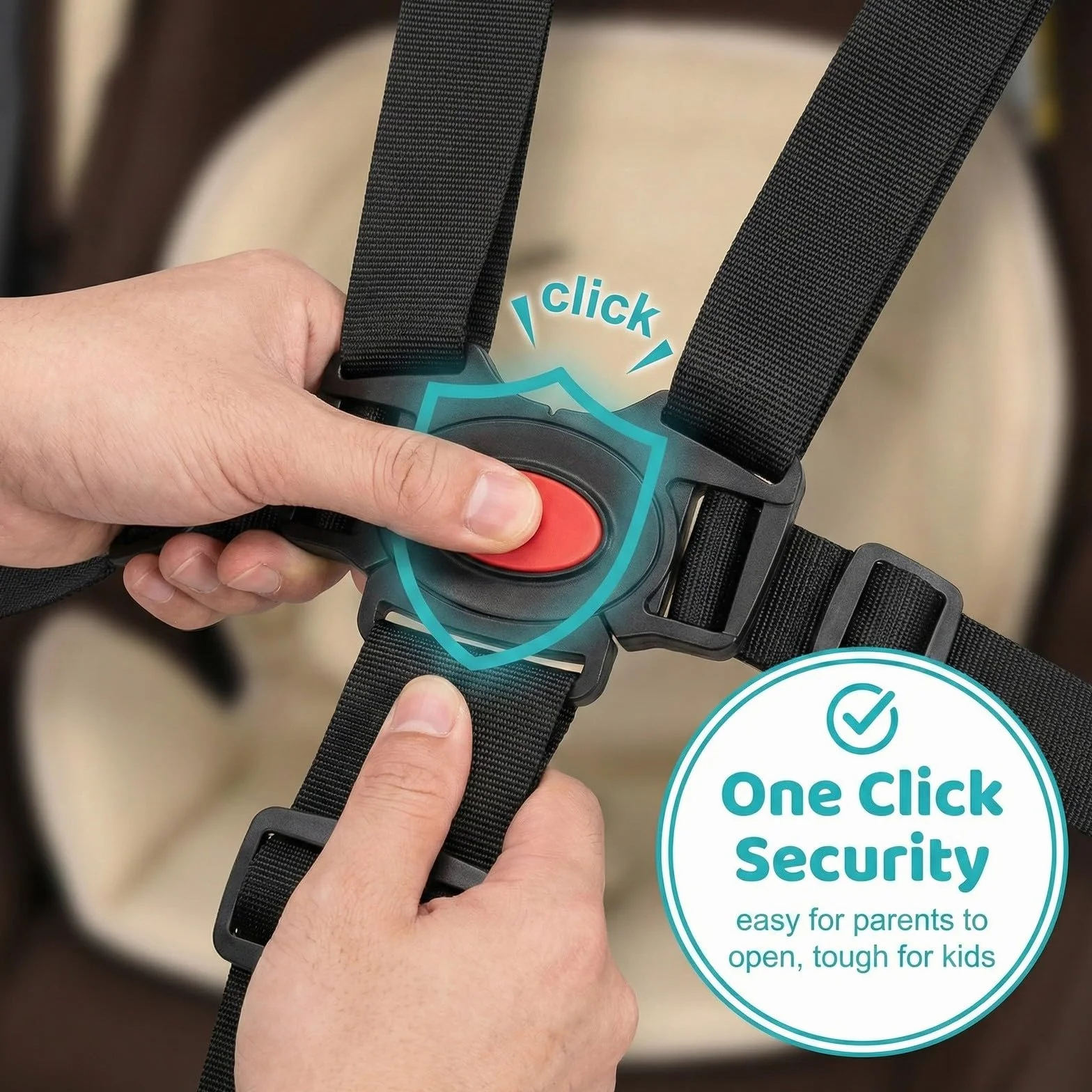 Cinture Universali per Seggiolone Cinghie per Seggiolone a 5 Punti, Regolabile Cintura di Sicurezza per Bambini per Seggiolino Cinghie Passeggini