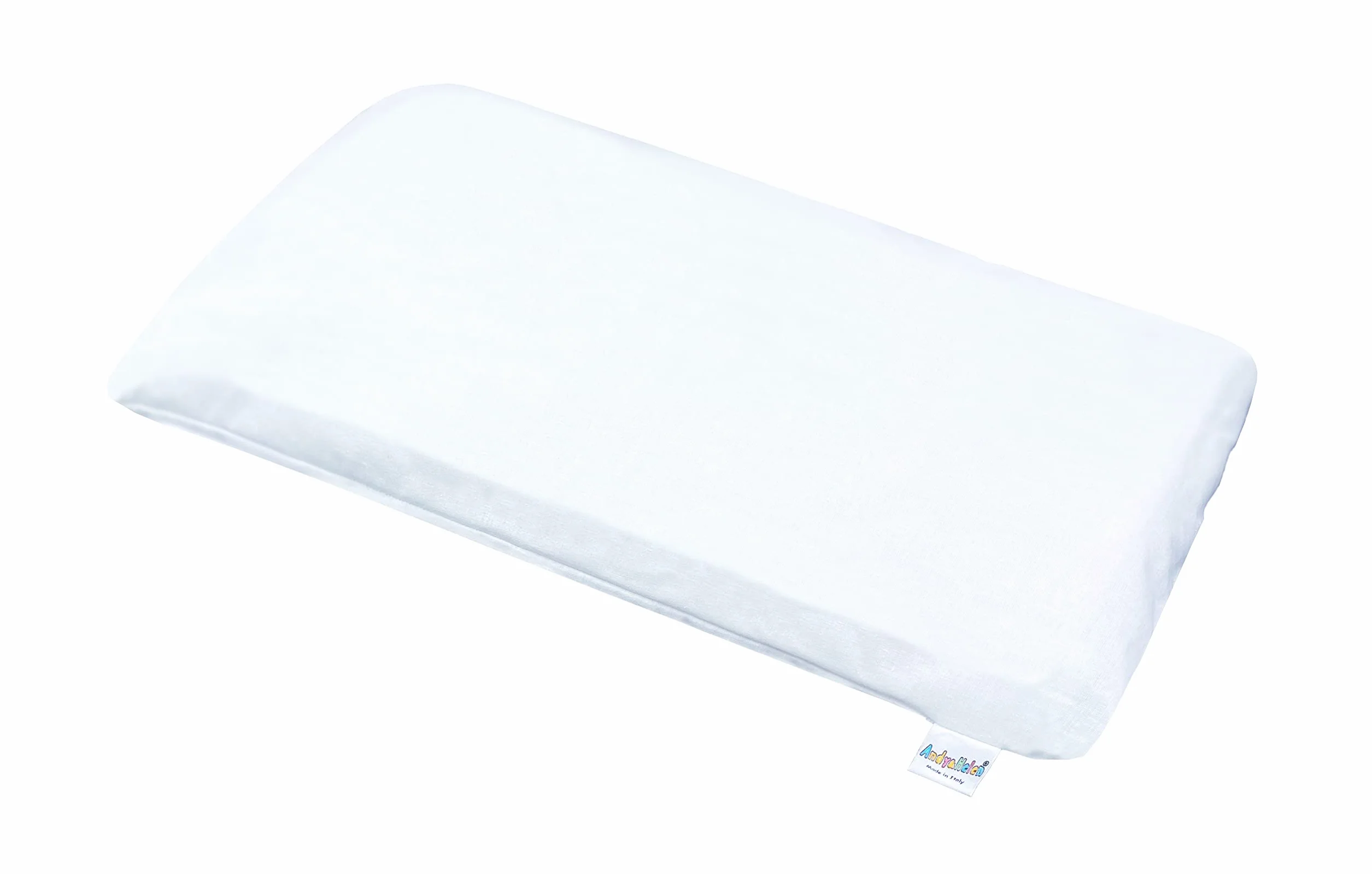 Andy & Helen - Cuscino Lettino Bambino Antisoffco per lettino con sbarre con fodera in Cotone OEKO-TEX® - 52x32x3 cm