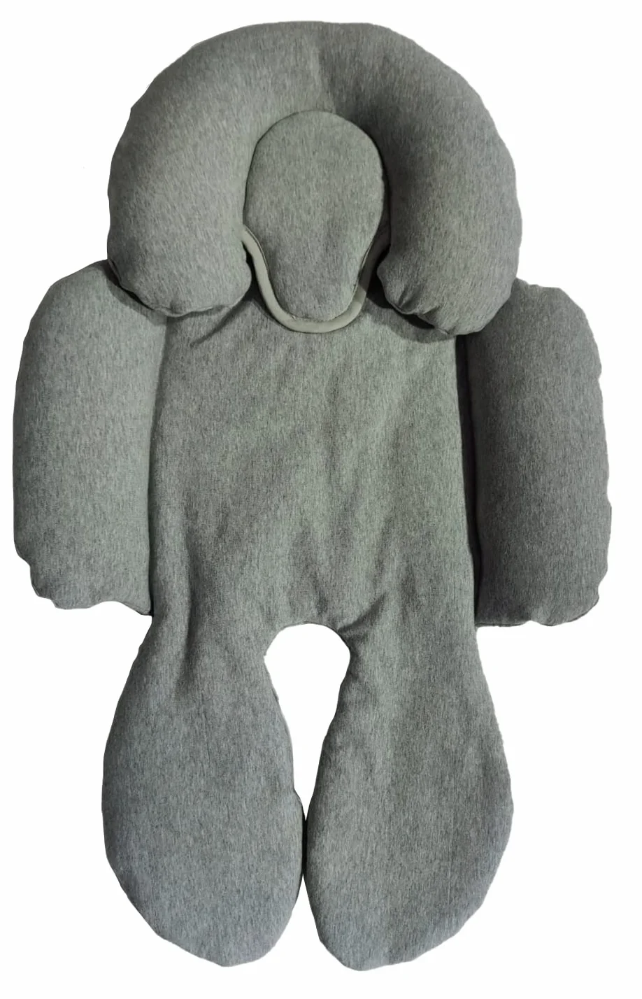BEYBI® Riduttore bambino maglia cotone universale per navicella, seggiolino auto gruppo 0, passeggino e culla (grigio)