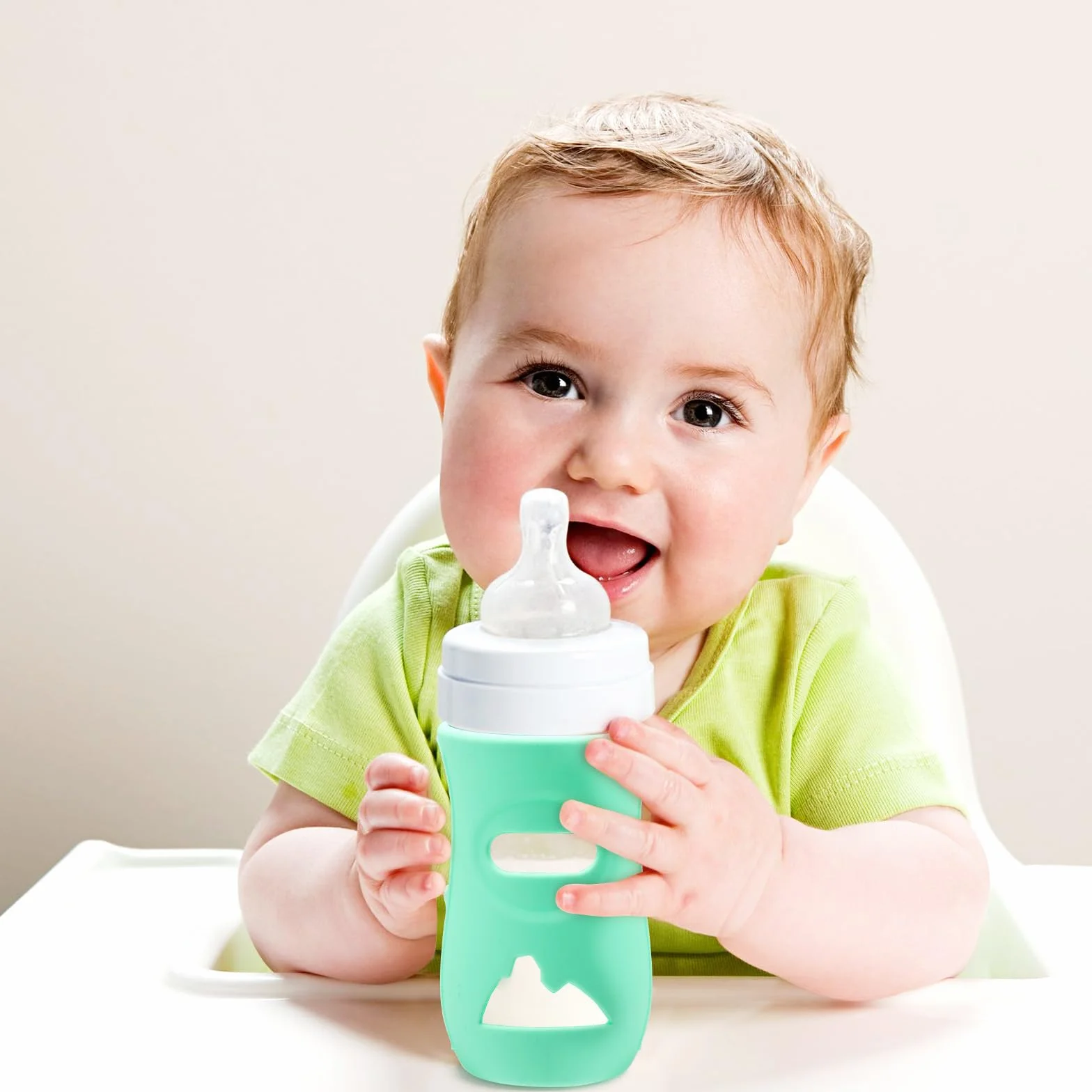 Confezione da 3 contenitori in silicone per biberon da 240 ml, infrangibili, copertura anti-goccia per biberon, adatti per bottiglie Philips Avent, senza Bpa (bianco/blu/verde)