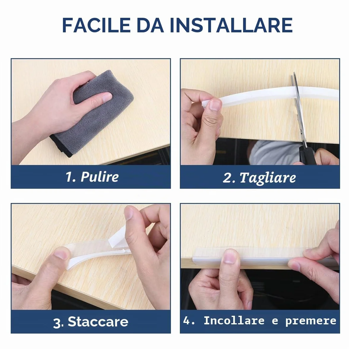 Vicloon Protezioni per Bordi, 2M Striscia Paraspigolo Spigolo Anti Collisione in Silicone Senza BPA, Trasparente e Extra Spesso Bordi Protezione, Paraspigoli Bambini per Tavoli, Armadi e Mobili