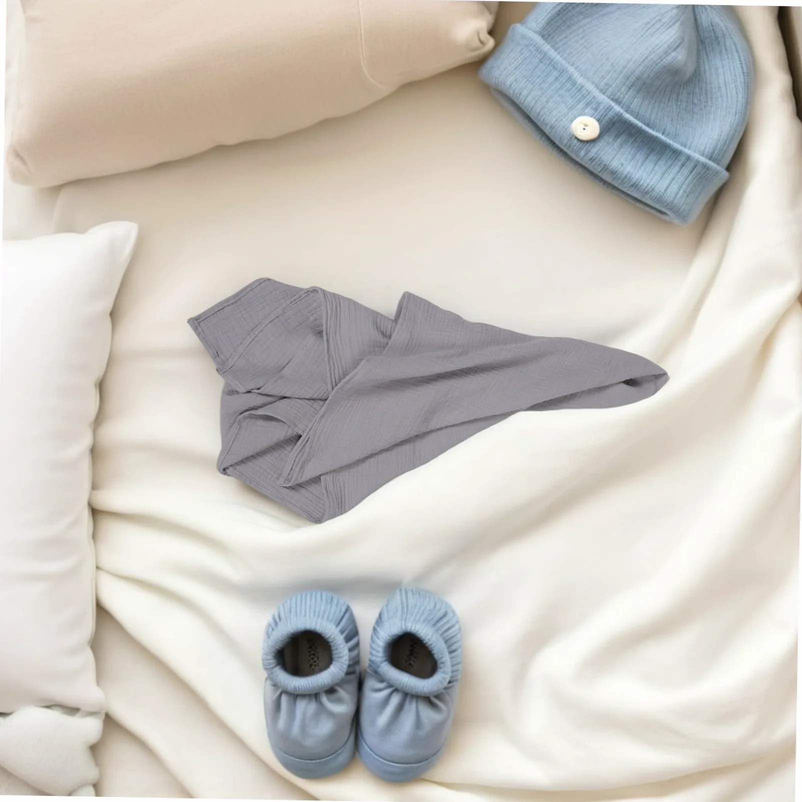 FRCOLOR 3 Pezzi Coperta Ragazzo Ragazza in Mussola Morbida Fasce Avvolgenti per Ragazzo Ragazza Unisex Coperte Ricevute Traspiranti per Sonno e Bagnetto