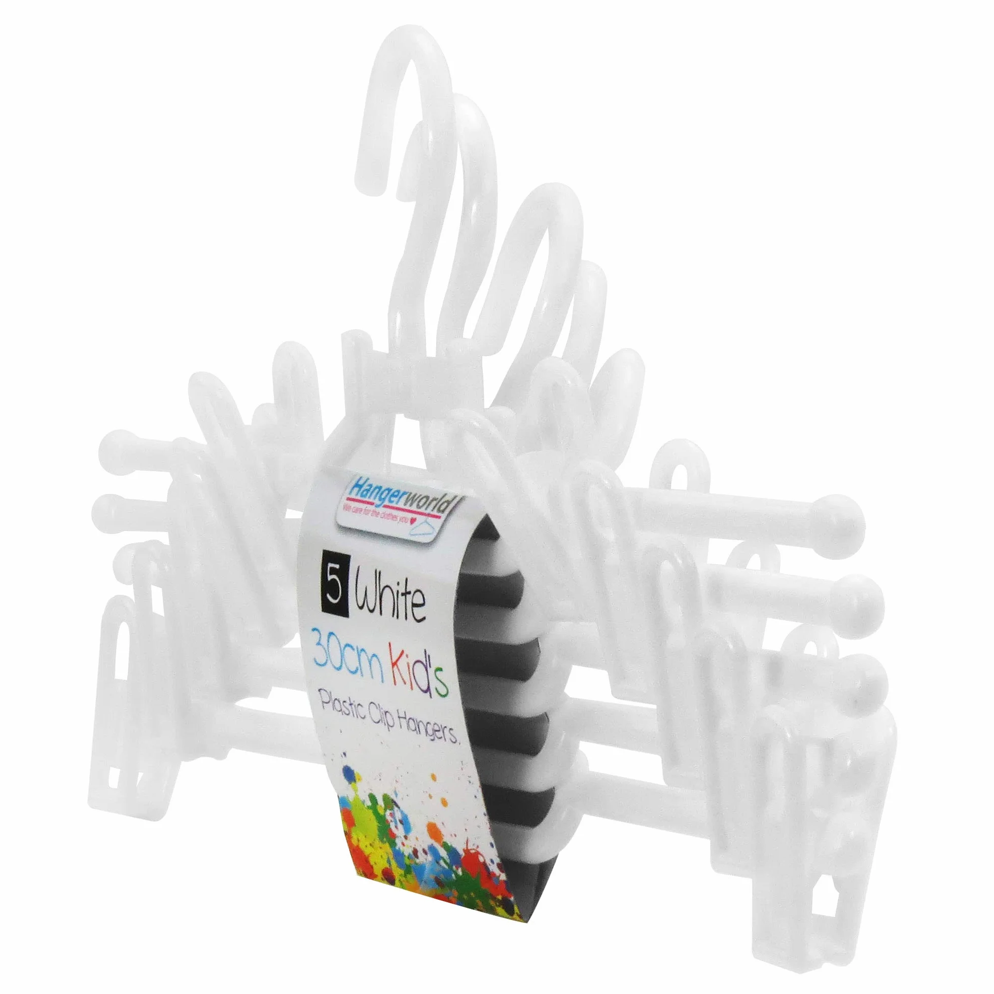 HANGERWORLD 20 grucce bianche in plastica da 30 cm, per top coat e indumenti per bambini