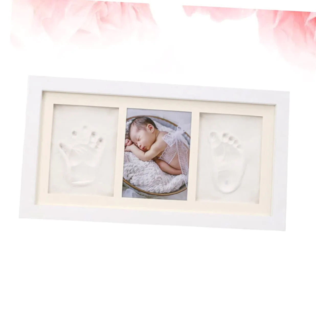 BESTonZON Cornice per Impronte di E Piedi di Neonati Elegante E Creativa Portafoto per i Ricordi del Bambino
