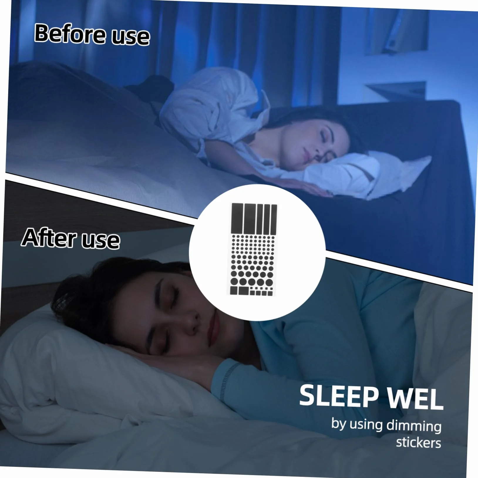 Artibetter Adesivi Dimmerabili Neri 4 Pezzi in Materiale Rivestito per Dispositivi Elettrici e Elettrodomestici, Riducono la Luminosità dal 50% All'80% un Sonno