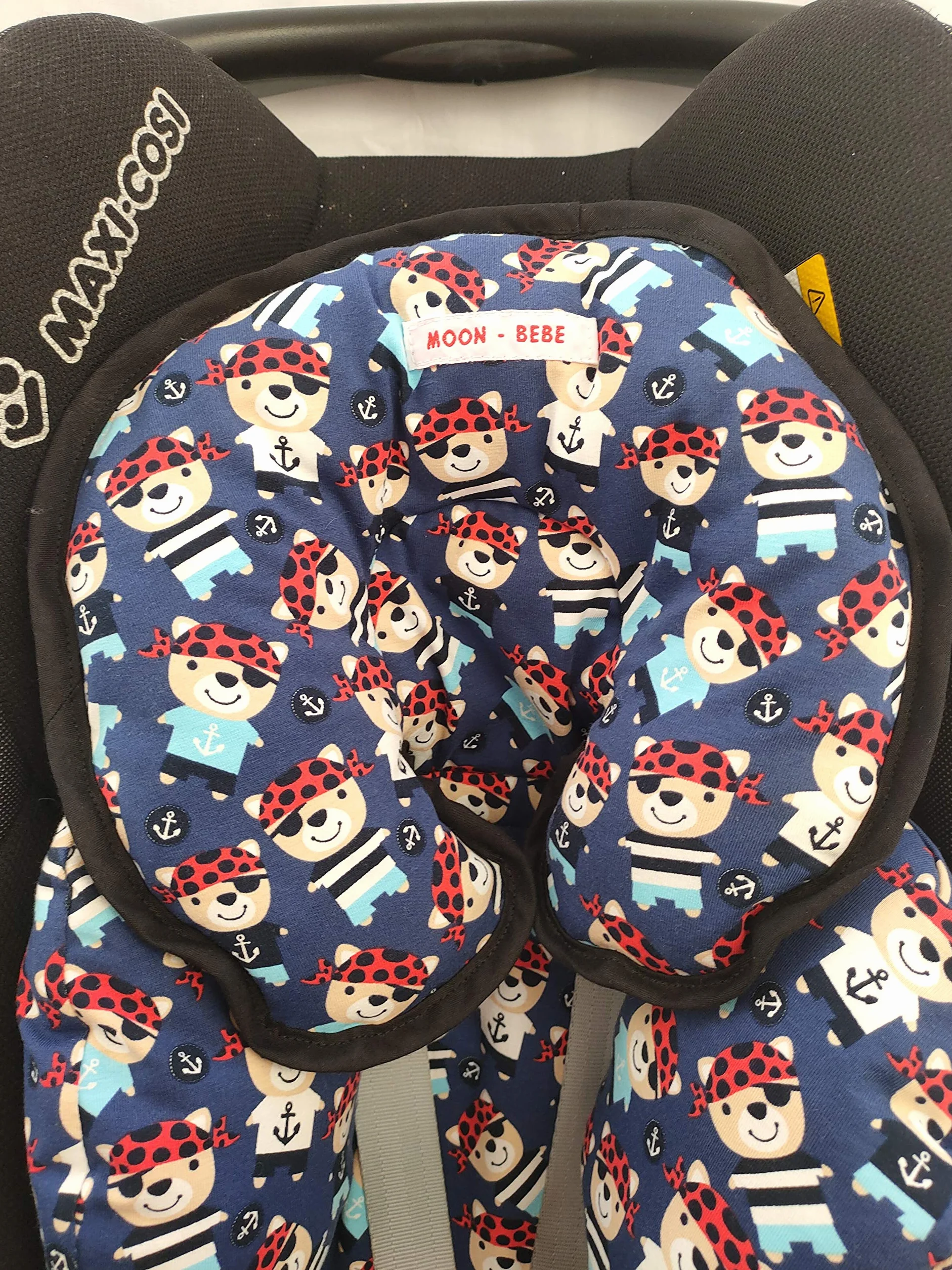 moon-bebe MaxiCosi, riduttore anallergico universale, PEBBLE Seggiolino auto e passeggino (Blu)