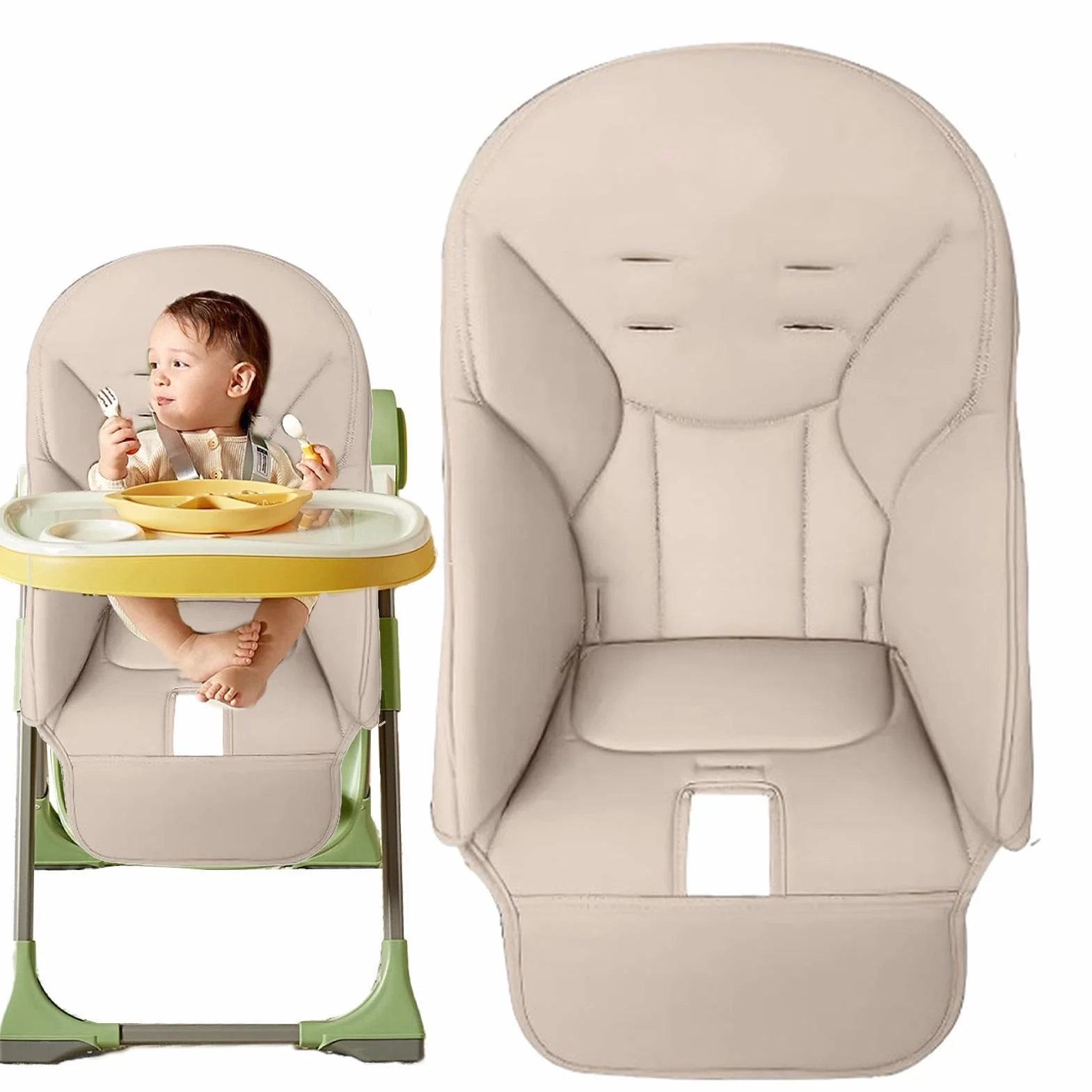 Youany Cuscino per seggiolone, riduttore per seggiolone, sedia da pranzo, in pelle PU, rivestimento universale per Peg Perego, Kosmic Jané, Baoneo, Siesta Zero3