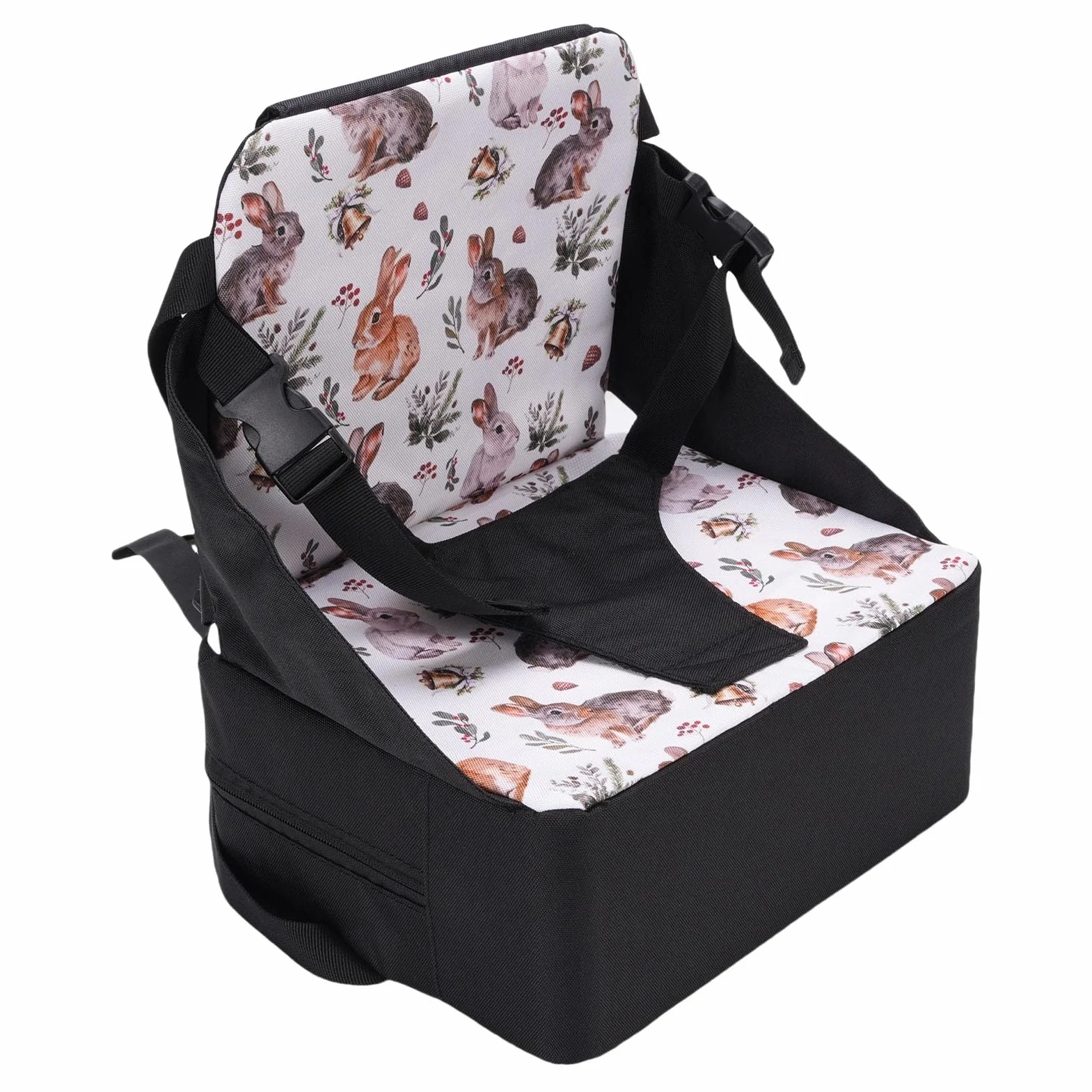 3 Sedia Che Aumenta il Cuscino, Booster per Bambini Pieghevole Portatile con Schienale, Fissaggio Stabile e Design Non Slip per Tavolo da Pranzo, Prova D'acqua e Facile da Pulire