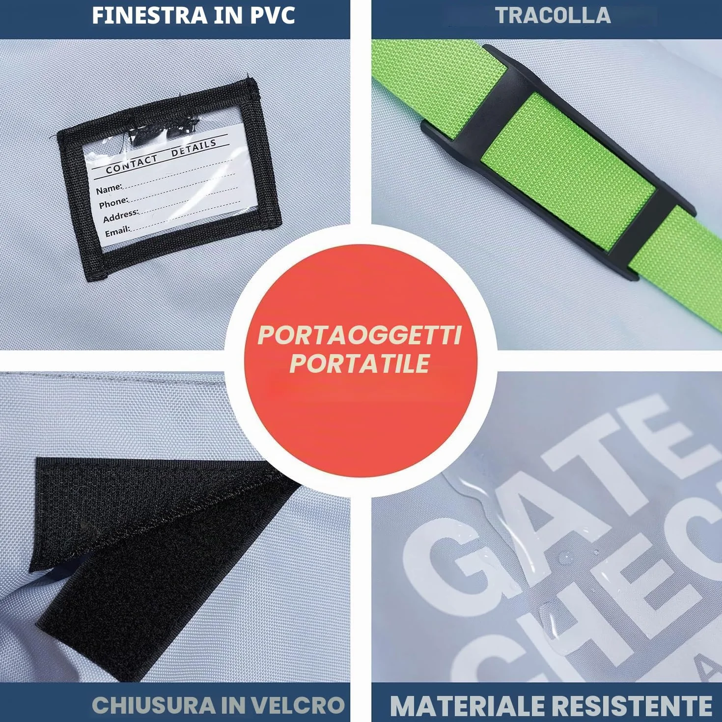 Bramble - Grande borsa copri passeggino per aereo - Borsa per passeggino e carrozzina per viaggi in aereo - Borsa protettiva resistente all'acqua per il controllo del passeggino al gate (grigio)