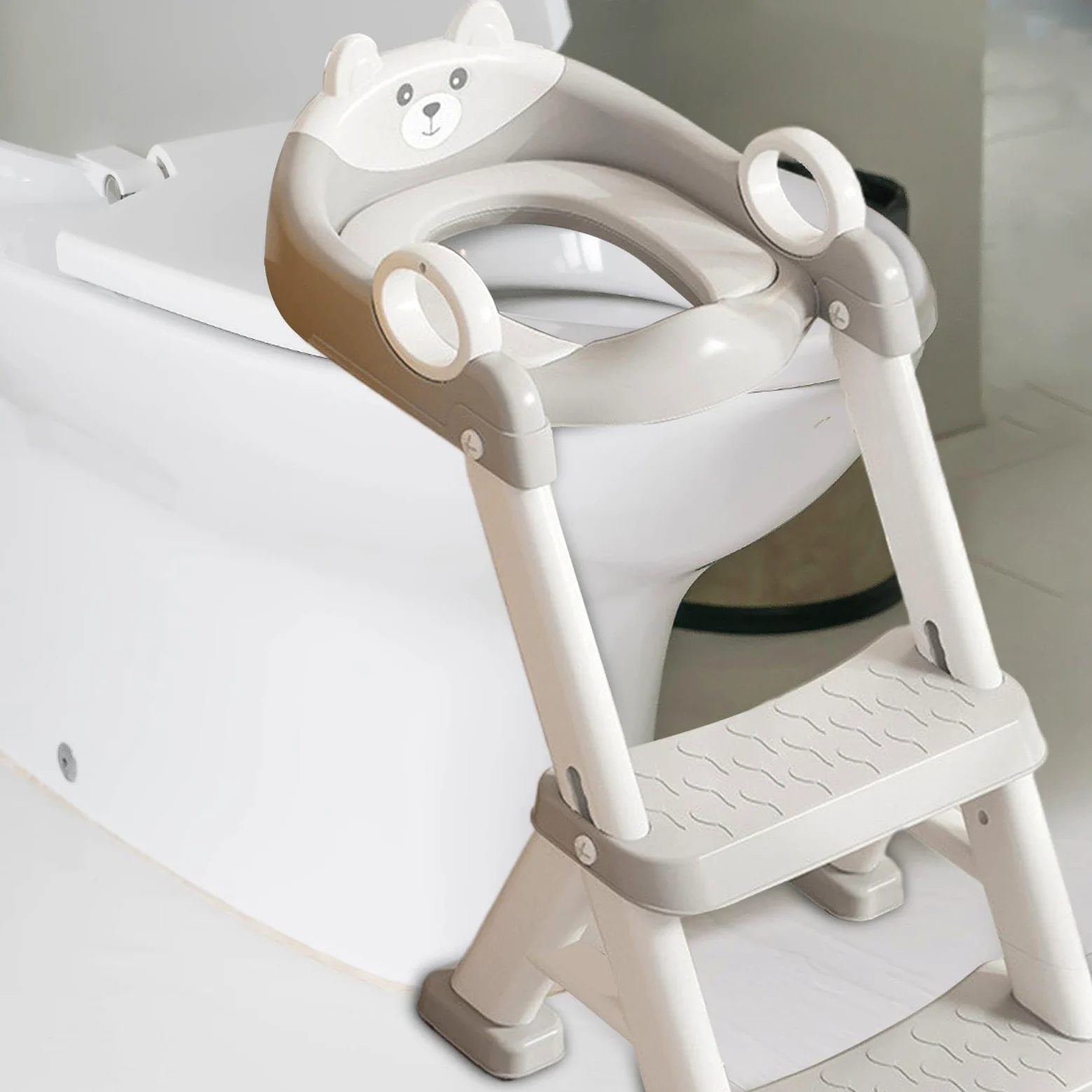 Scaletta WC per bambini aggiornata WC per bambini e ragazze, sedile WC 2 in 1 con scale, WC aggiornato per bambini e ragazze, sedile WC 2 in 1 con scale,