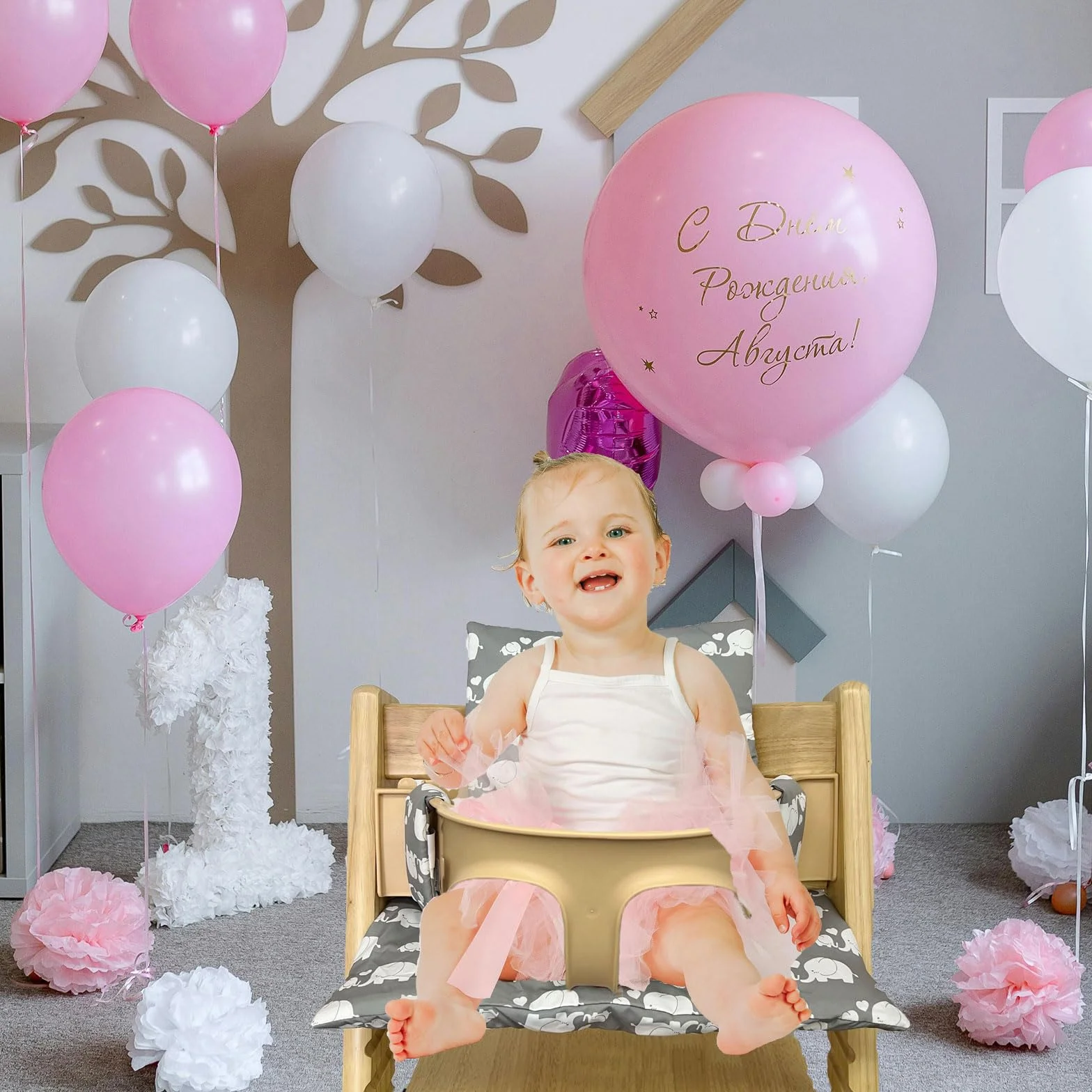 Cuscini per Seggiolone Tripp Trapp Stokke, Antiscivolo Cuscino per seggiolone, cuscino per seggiolino in cotone biologico, Bambini Fodera di ricambio per seggiolone con borsa portaoggetti (04)
