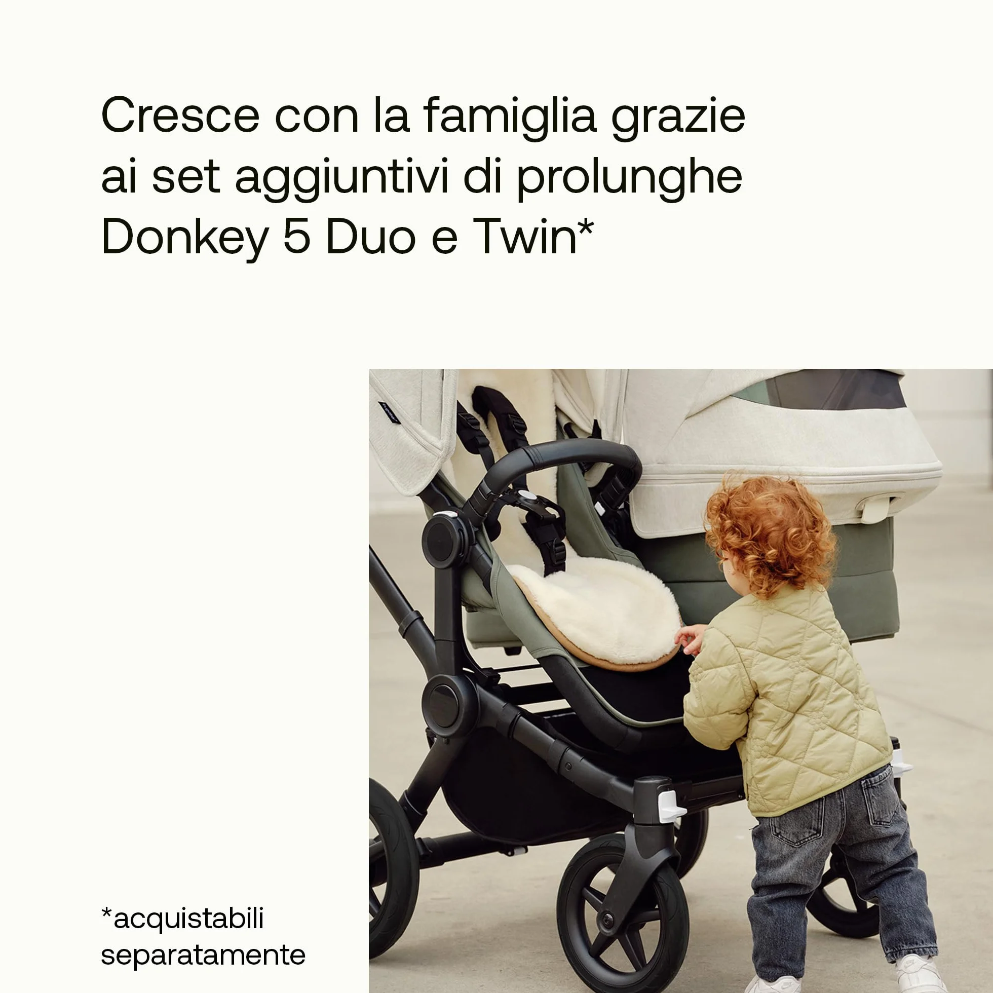 Bugaboo Donkey 5 Twin, Set di Conversione Passeggino Completo, Affiancato, Design Migliorato, Seduta Reversibile, Guida a una Mano e Archiviazione Espandibile, Midnight Black