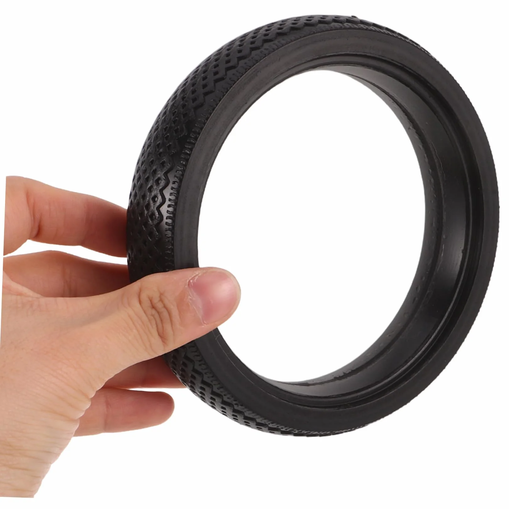 ORFOFE Pneumatico in Gomma Nero Antiscivolo per Ruota Carrello, Accessorio Ricambio per Ruote Anteriori e Posteriori
