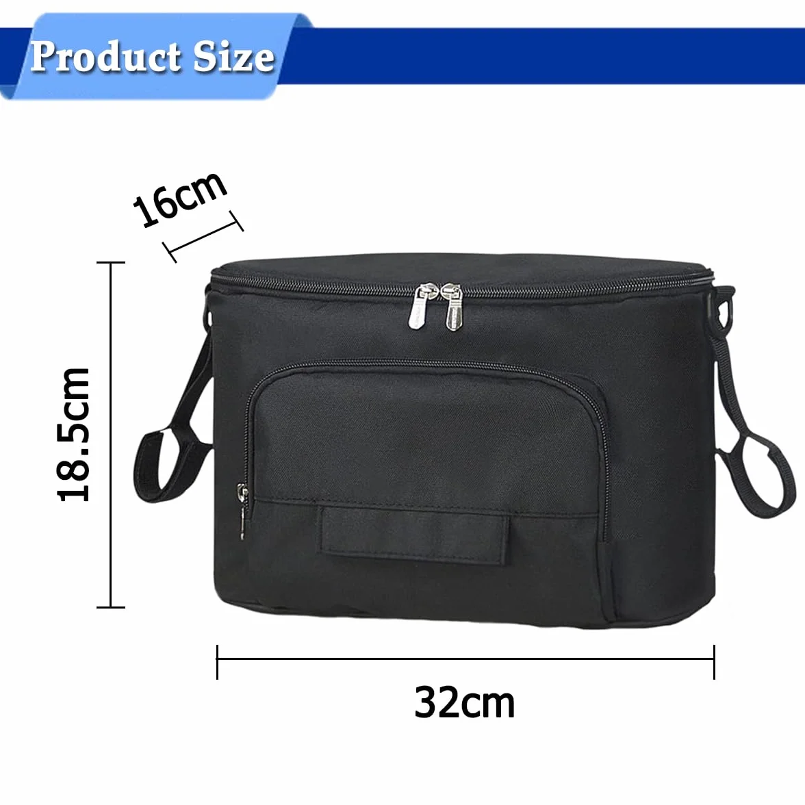 Borsa per Passeggino,Borsa per Passeggino Universale Portaoggetti con Tracolla,Multifunzione borsa cambio neonato con Tracolla,Borsa per neonati per Biberon,Pannolini,Giocattoli,Snack