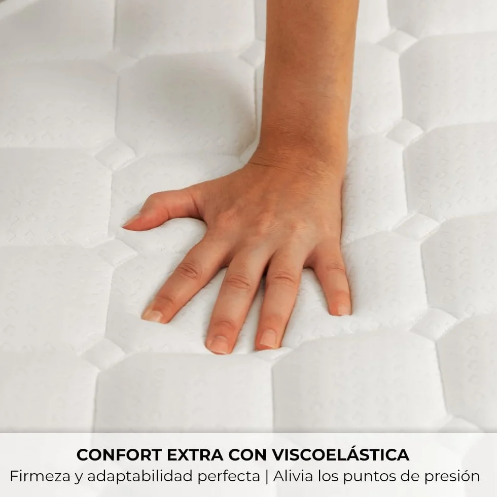 Nalui - Materasso per lettino viscoelastico 120 x 60 cm Baby One Core HR Adapt Foam, tessuto 3D traspirante e tessuto stretch ipoallergenico, certificato Oeko-Tex® | Made in Spagna. Altezza ±12 cm,