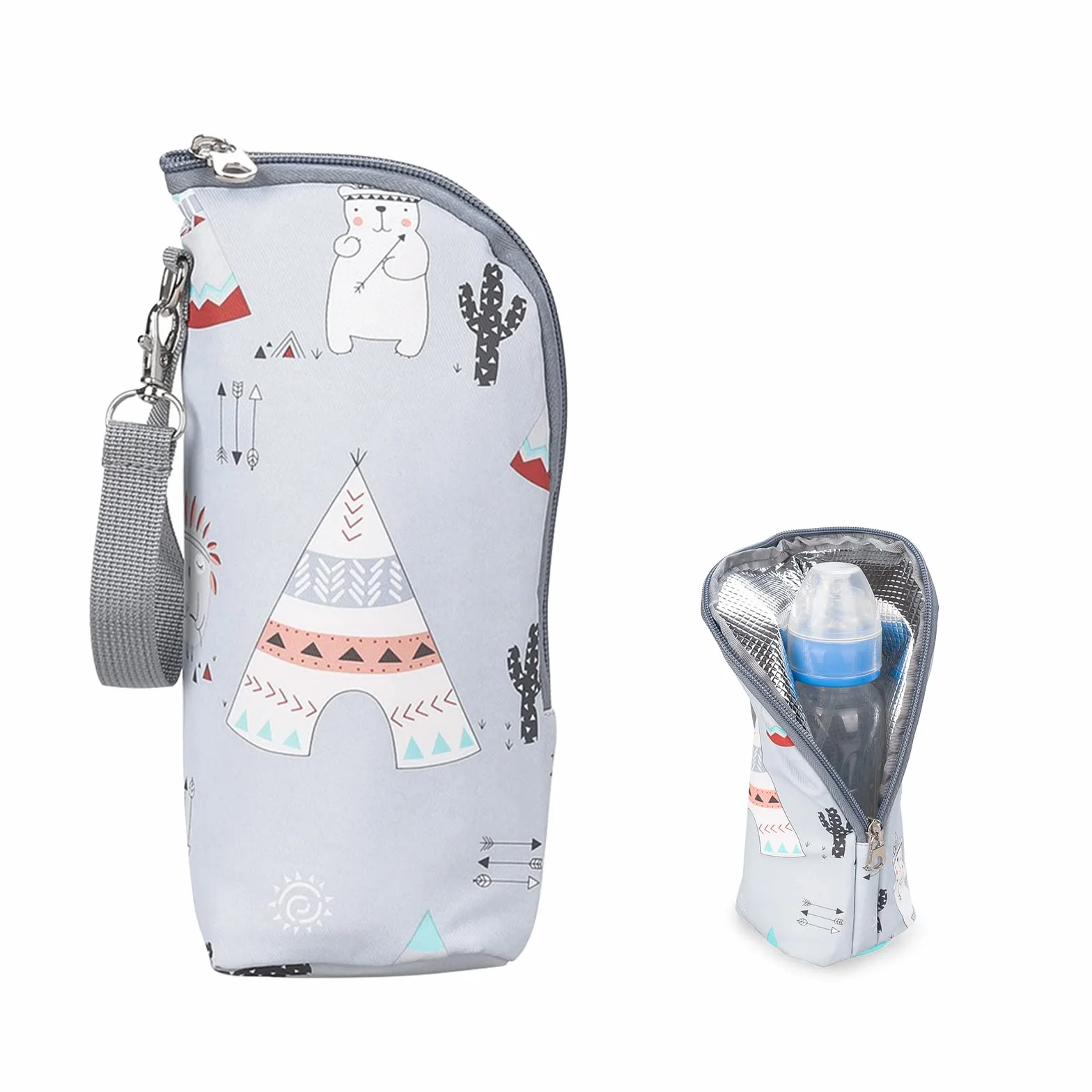 Borsa Isolante Termica Portatile per Biberon - Sacchetto di Isolamento con Strato Isolante per Latte Materno e Acqua