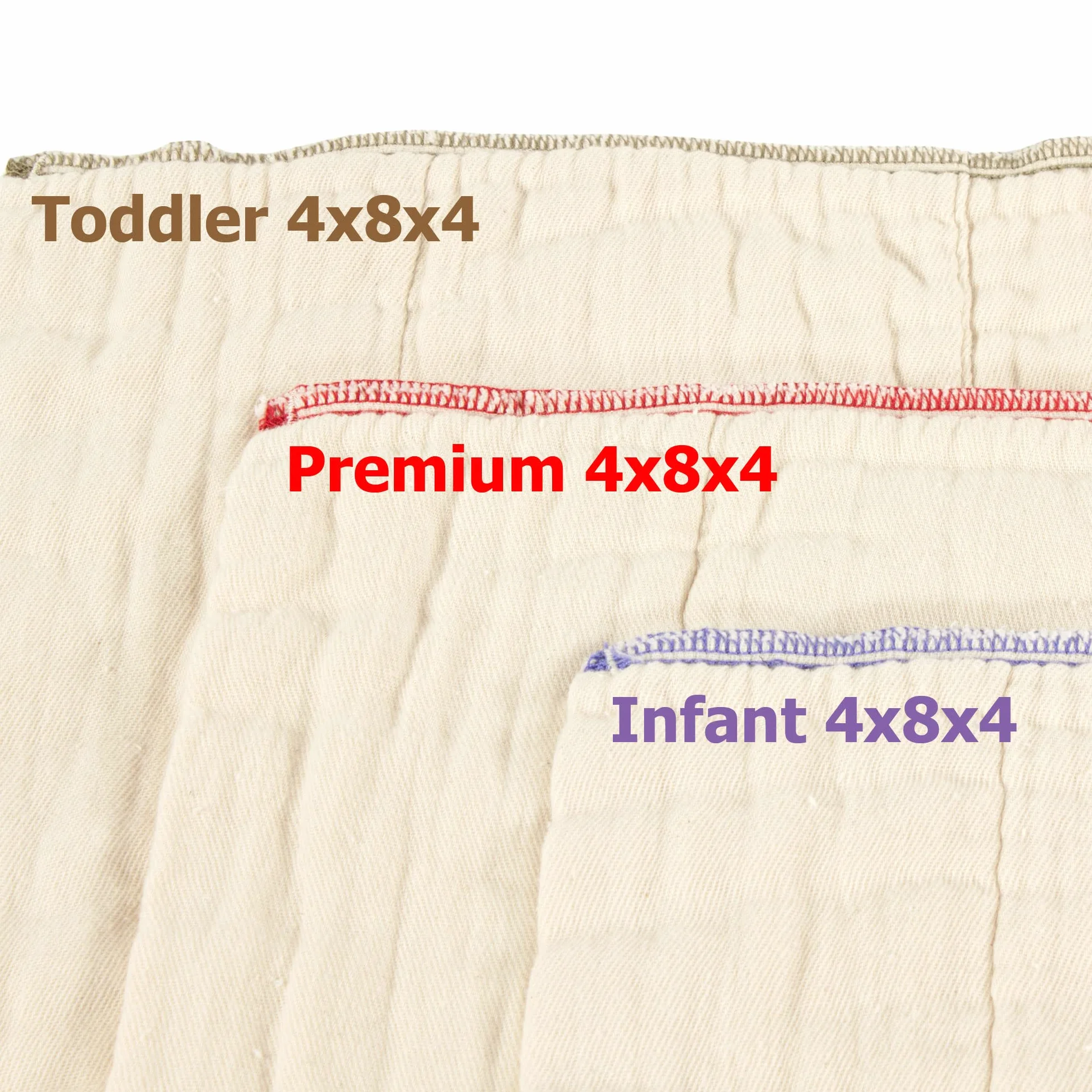 OsoCozy Better Fit - Pannolini in tessuto non sbiancato pre-piegati, 100% cotone, tessuto di garza, taglia per tre strati, taglia 1 (bambino 10 x 20 x 10 cm, adatto a 0,5-7,3 kg) - 1 dozzina