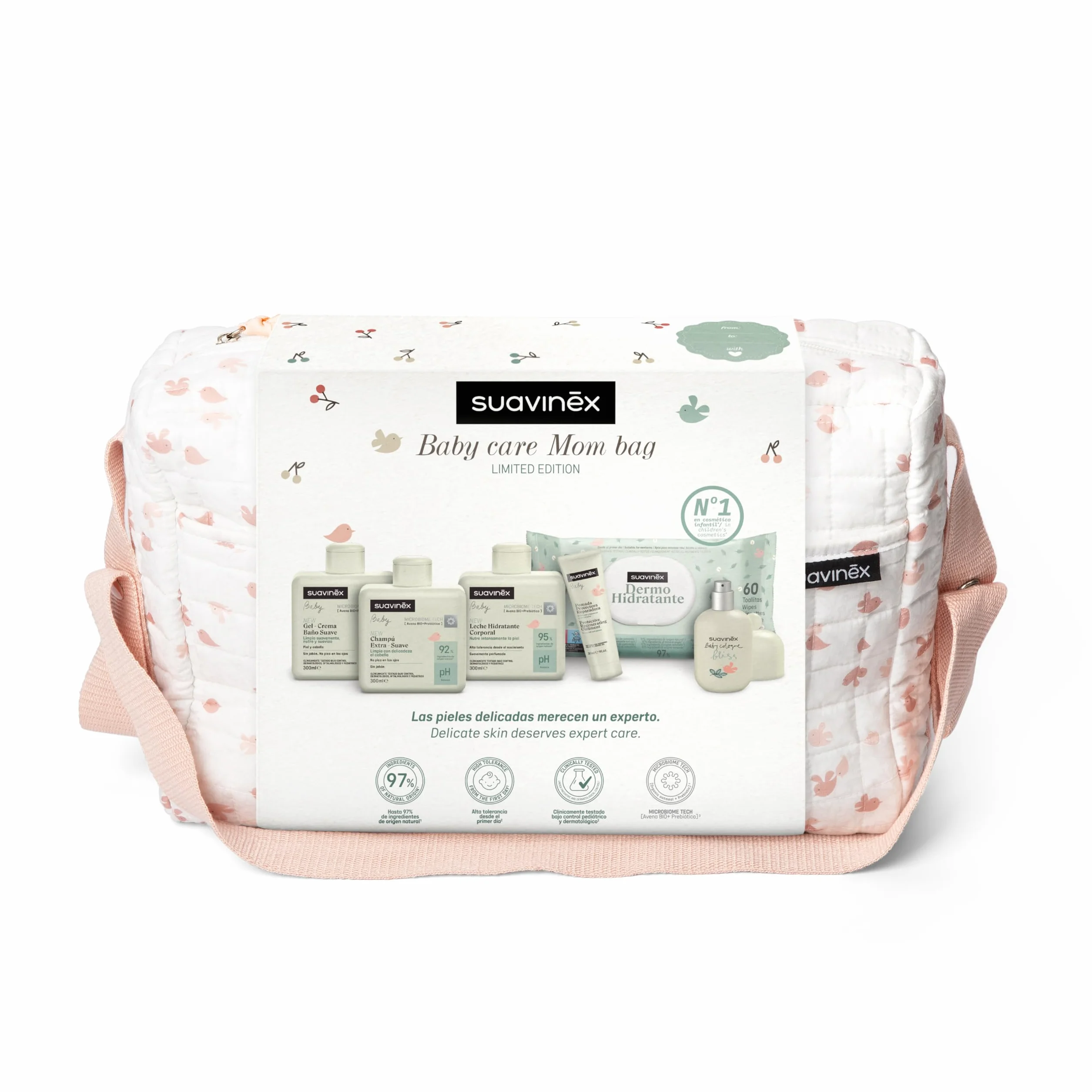 BOLSO COSMÉTICA BEBÉ CORAL LOTE 6 pz