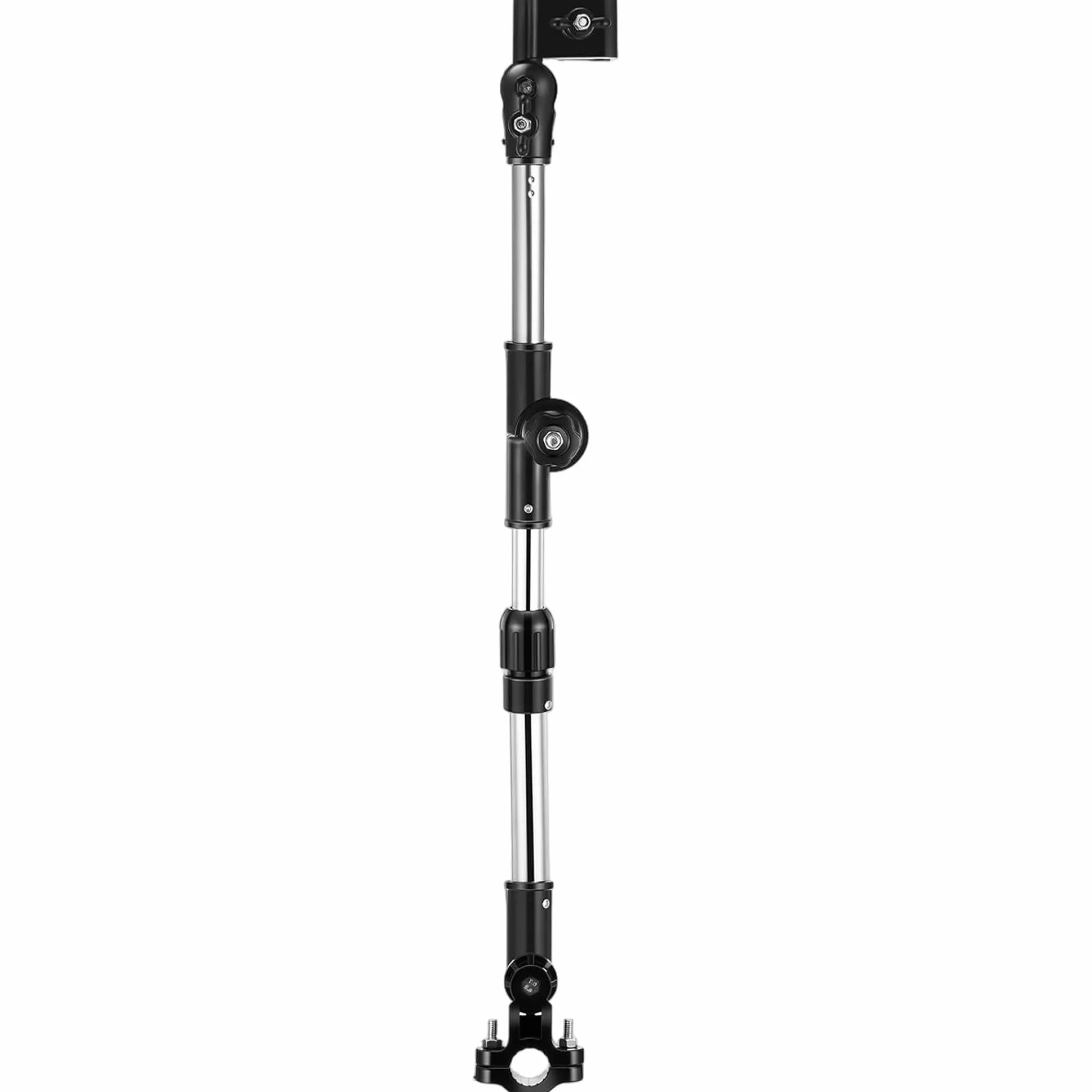 Ombrello per sedia a rotelle, Portaombrello per passeggino, Morsetto regolabile retrattile Supporto in acciaio inossidabile con base antiscivolo per passeggini Sedie a rotelle Bici, Morsetto