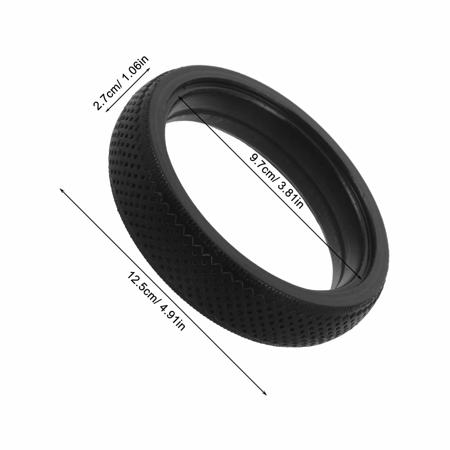 VICASKY Pneumatico in Gomma 5 Pollici Antiscivolo Assorbimento Urti per Ruote Anteriori e Posteriori Carrozzina e Deambulatore Accessori per Ragazzo Ragazza