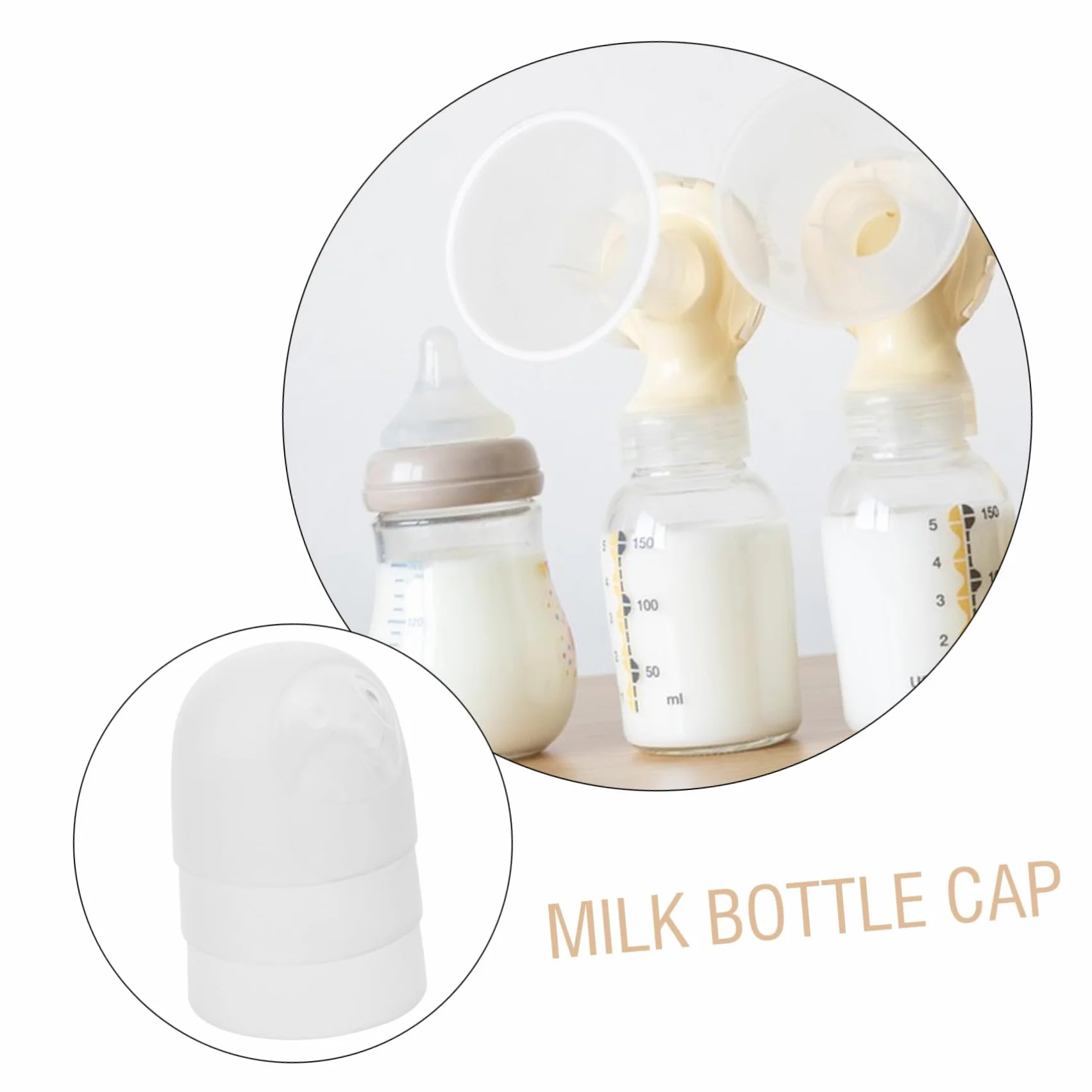 ifundom Tappi Per Bottiglie Per Latte a Di Perdite in Plastica Riutilizzabili Copri Bottiglie Trasparenti a Bocca Larga Protezione Igienica Per Uso Domestico e Viaggio Set Da 3 Pezzi