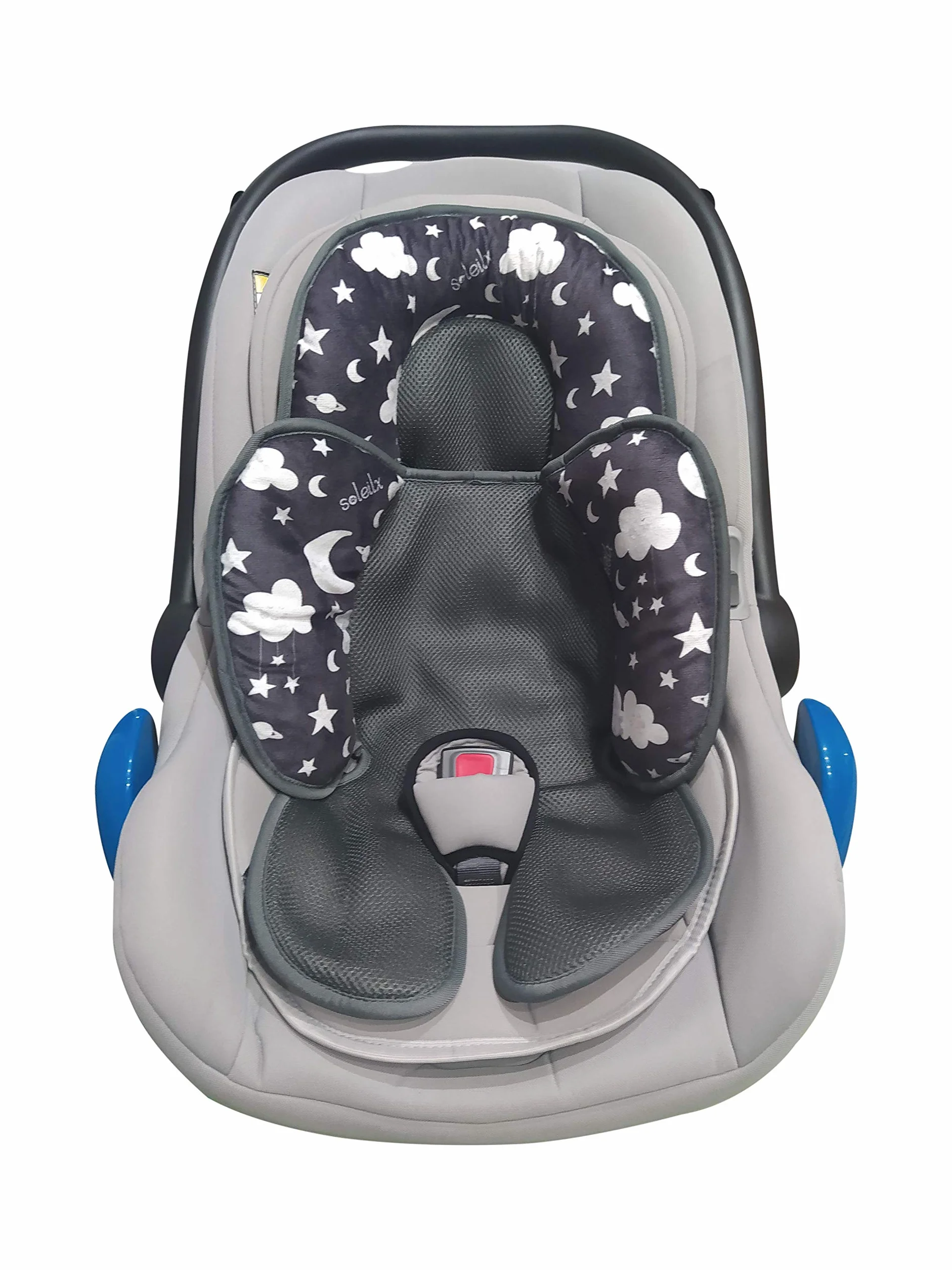 Riduttore Passeggino Universale Design con Panda nello Spazio ideale come Riduttore Culla o per Ovetto Neonato adatto per Cuscino Seggiolino Auto Traspirante Antisudore Estate Inverno