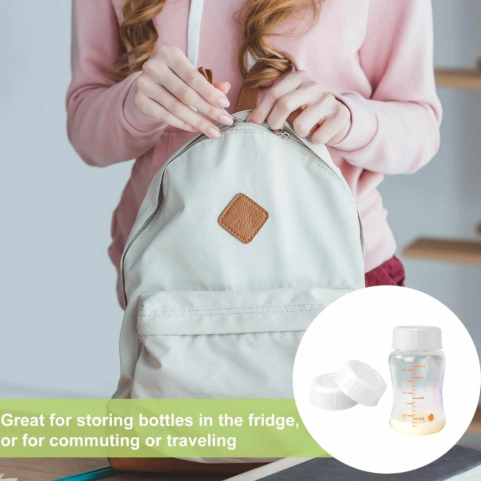 10pz Tappi per Biberon Stretti per Biberon Dr Brown e Medela, Senza BPA Tappi di Ricambio per Biberon da Viaggio e da Stoccaggio con Aghi Perforatori per Ameda e Altri Accessori (Bianco)