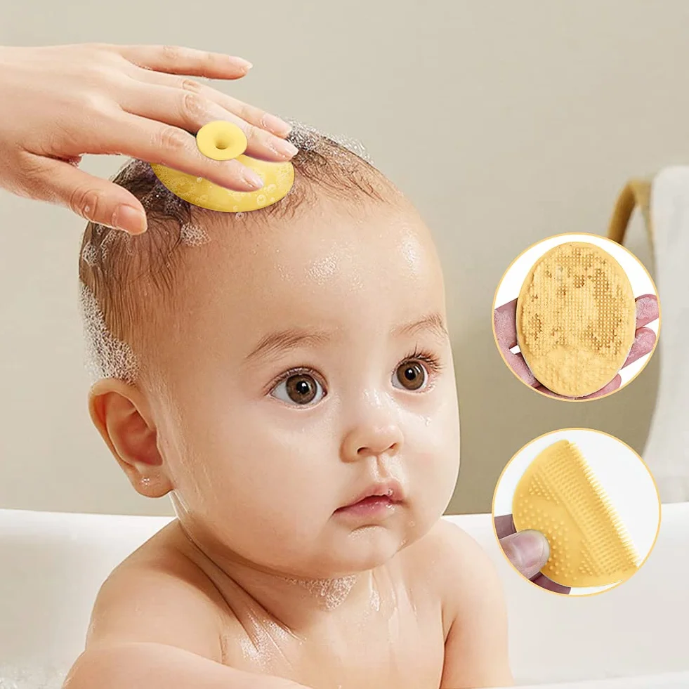 Aolso Spazzola da Bagno per Neonati, 3 Pezzi Spazzola per Culla per Bambini per il Bagnetto del Bambino, Spazzola Esfoliante per la Pulizia del Viso per la Pulizia del Viso per Adulti