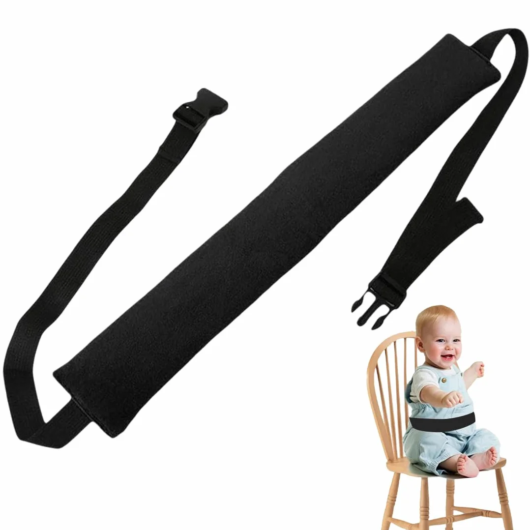 GXGM 1 Pezzi Cinture Seggiolone Pappa Universale, Cinturino Sicurezza Bambini, Cinghia Passeggino,Adatto Per Sdraietta Neonati, Sedie E Carrelli Per Stokke Tripp Trapp(Nero)