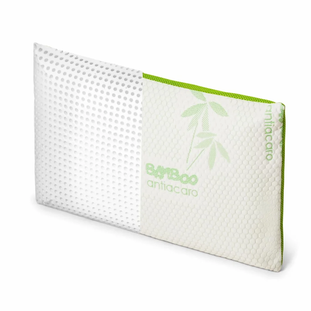 EPSELIA Cuscino Lettino per Bambini Memory Foam in BAMBU' BIO cm 60x40 H6 Antisoffoco Ergonomico, Anallergico e Traspirante tessuto Air 3D, Cuscino Asilo o Viaggio Sfoderabile, CertiPUR™ OEKO-TEX®