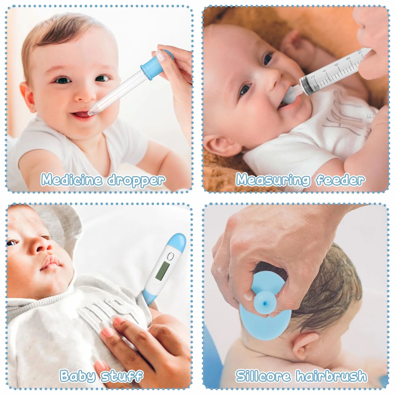 Kit Unghie Neonato, Set di 13 Pezzi, Dotato di Set Manicure Neonato, Neonato Accessori Utili,Pettini e Altri Vari Set di Assistenza Alla Sicurezza Del Bambino, Baby Daily Care Essentials (Blu)
