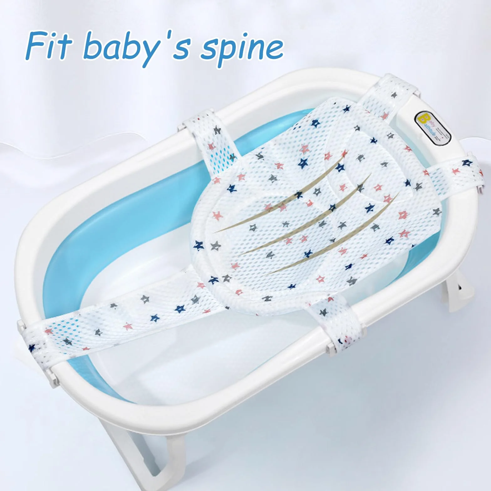 1 pc Tappetino per il bagnetto Neonato,Cuscino Bagnetto Neonato Universale Rete Bagnetto Sedile Inserto Bagnetti per Bambini, Antiscivolo, Morbida e Galleggiante,Traspirante e Delicato