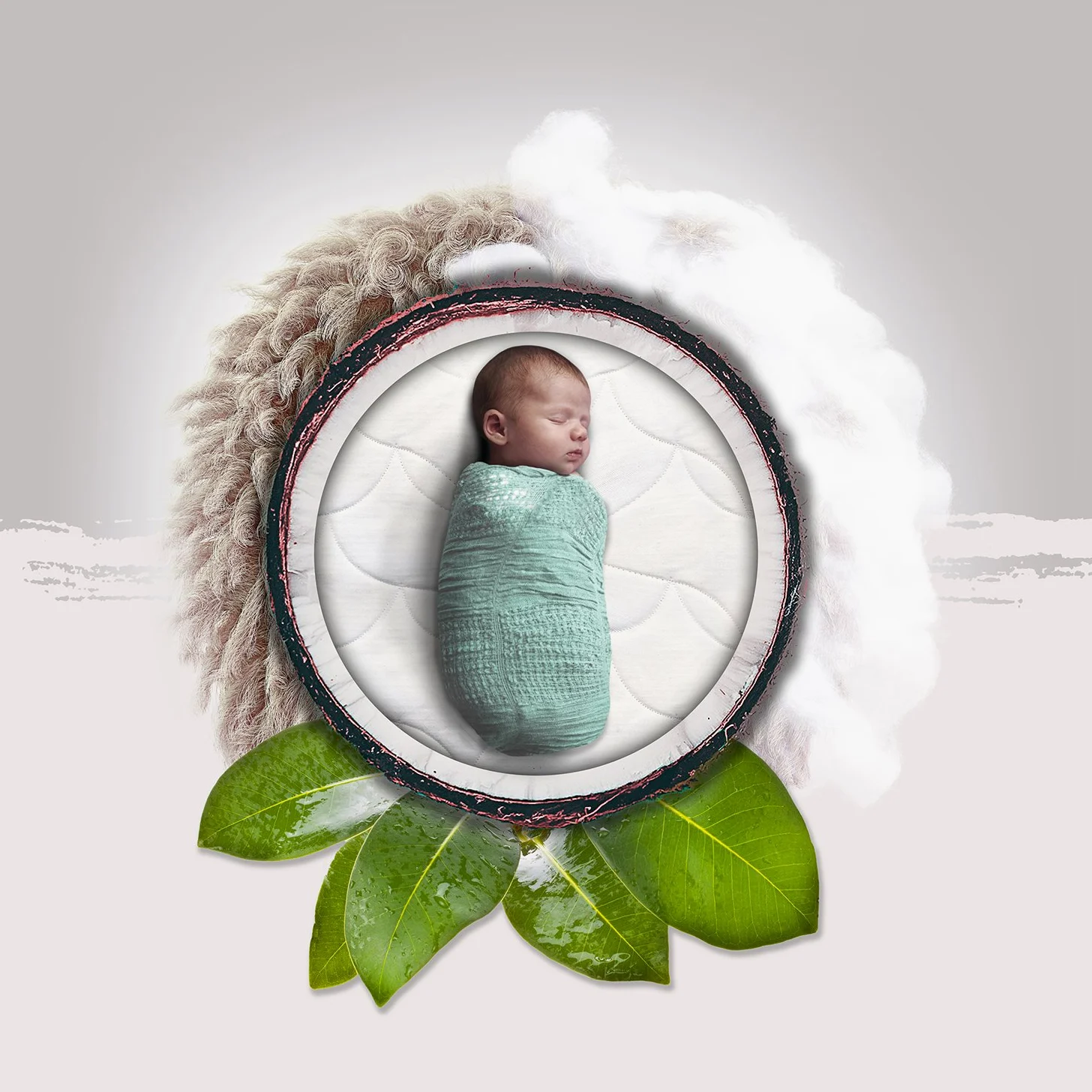 The Little Green Sheep Materasso naturale per culla portatile, traspirante, per bambini dalla nascita ai 6 mesi, adatto solo per iCandy Apple, 30 x 67,5 cm