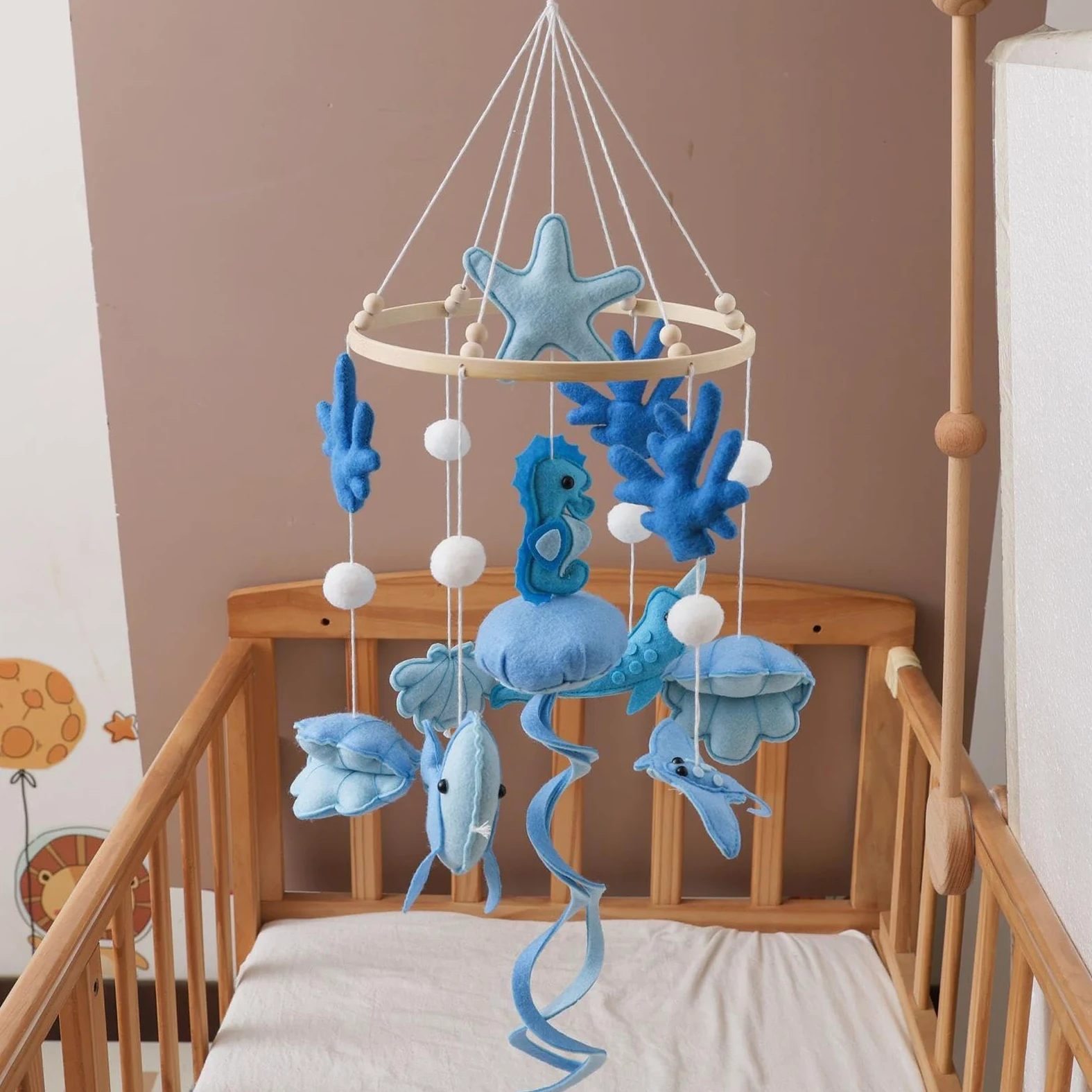 Mobile per lettino, da appendere, ausilio rilassante per addormentarsi con | Mobile a culla fatto a mano per la cameretta dei bambini, genitori appena sfornati, box, passeggino, oggetti di scena