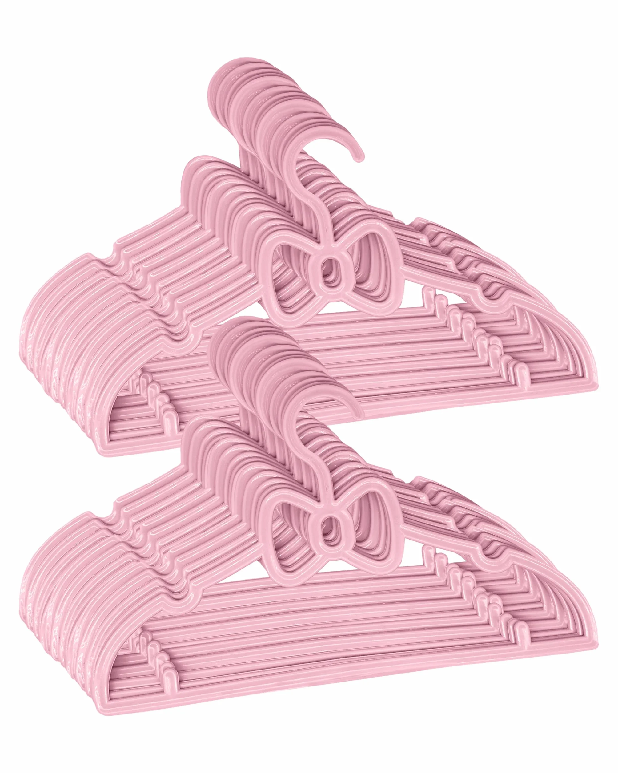 Appendino Grucce Appendiabiti per Bambini, Plastica, Multicolore, Multipack cod.9830 (30, 9836-Rosa)