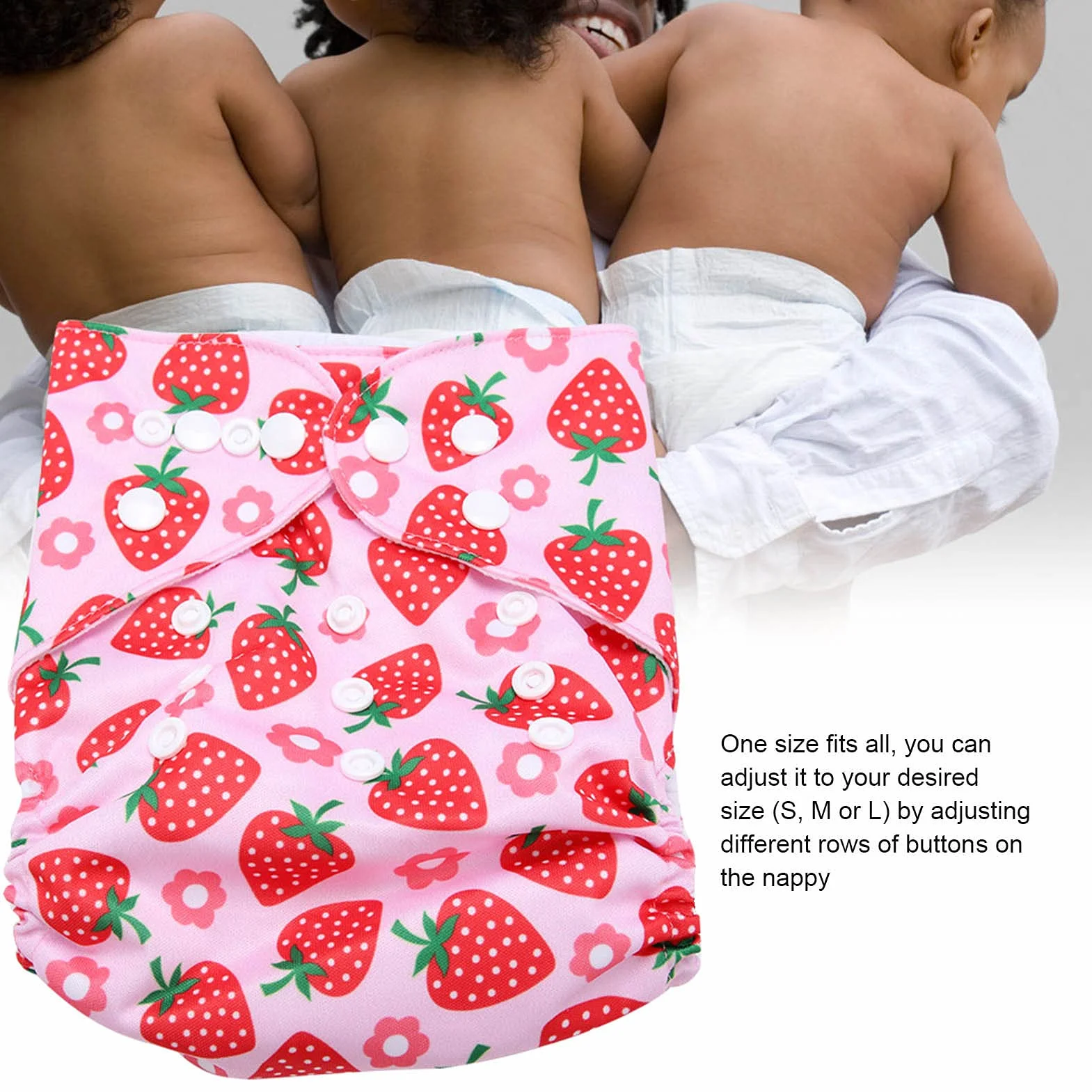 GOTOTOP Pannolini da bagno per neonate, pannolini da bagno riutilizzabili regolabili per neonati (0-3 anni), lavabili (BL006)