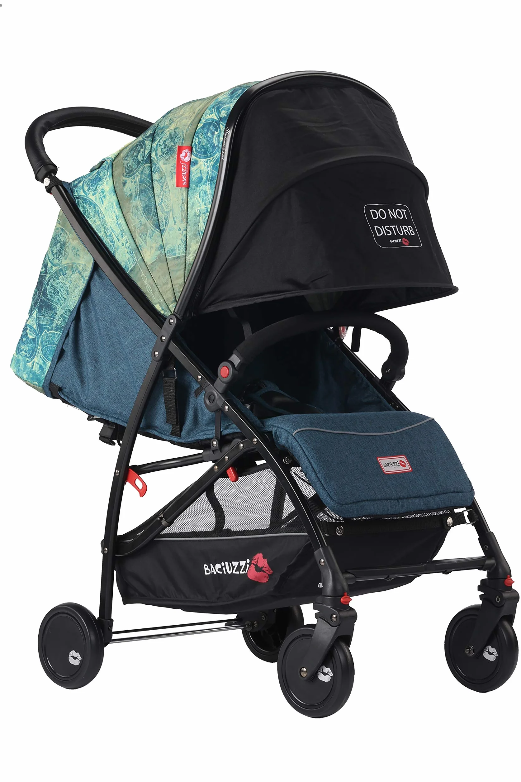 Baciuzzi, passeggino leggero, pieghevole, compatto con chiusura lampo semplice e pratica ad una mano, passeggino accessoriato, traspirante, BX Voiage Riva