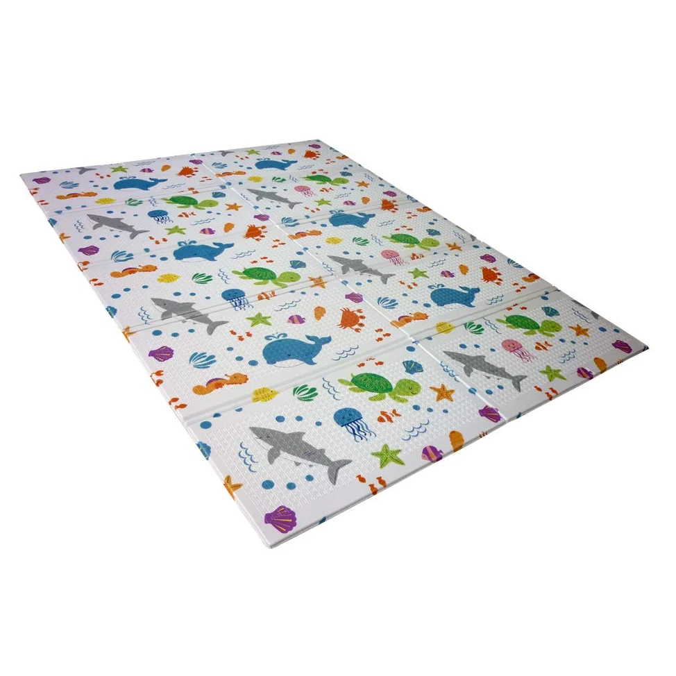 Tappeti Gioco Bambini 200x150x1cm,Tappeto per Bambini Pieghevole Tappetino Schiuma Pavimento Antiscivolo su Entrambi i Lati Portatile Impermeabile