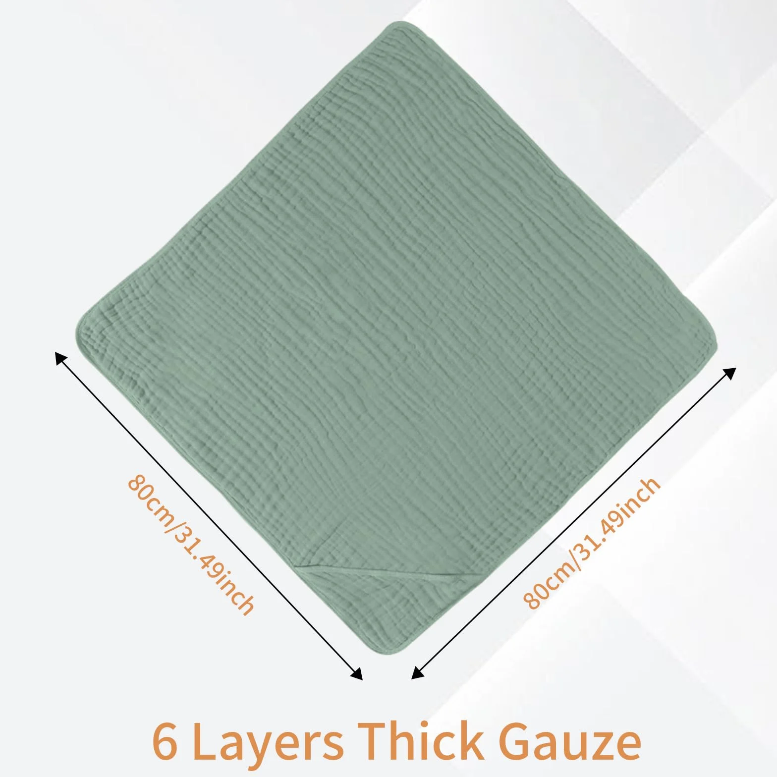Asciugamano con Cappuccio per Neonati 80 x 80 cm Cotone Mussola Accappatoio Neonato Morbido Super Assorbente Mantella da Bagno per Bambini Asciugamano per Regalo-Verde scuro